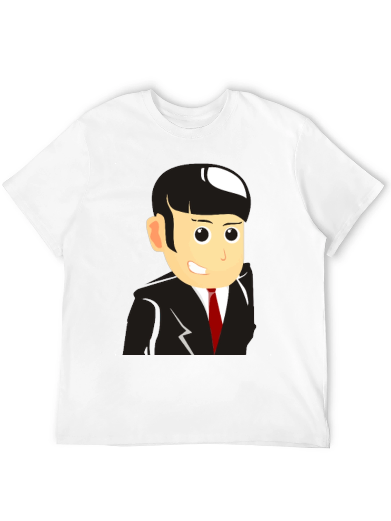 Cartoon Businessman Black T-Shirt