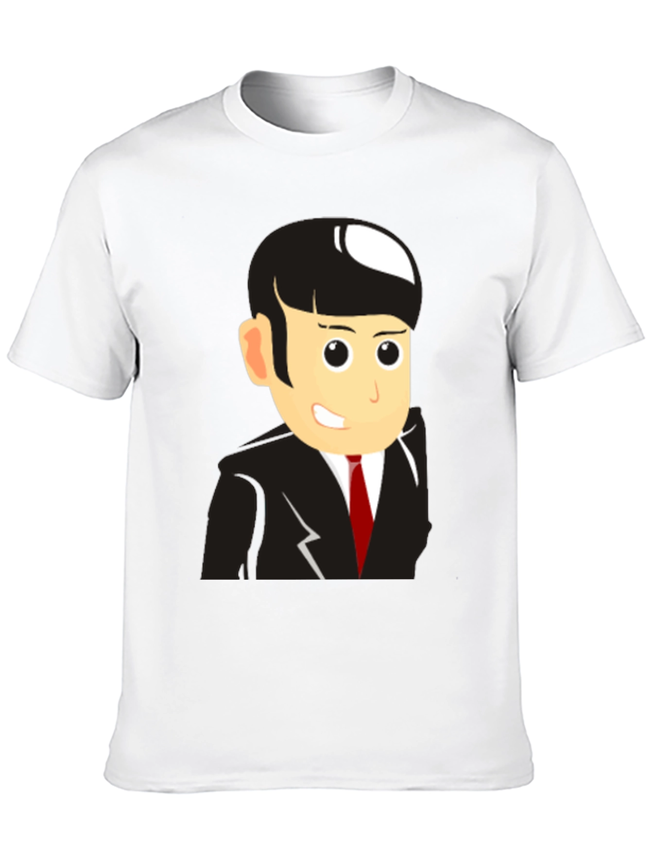 Cartoon Businessman Black T-Shirt