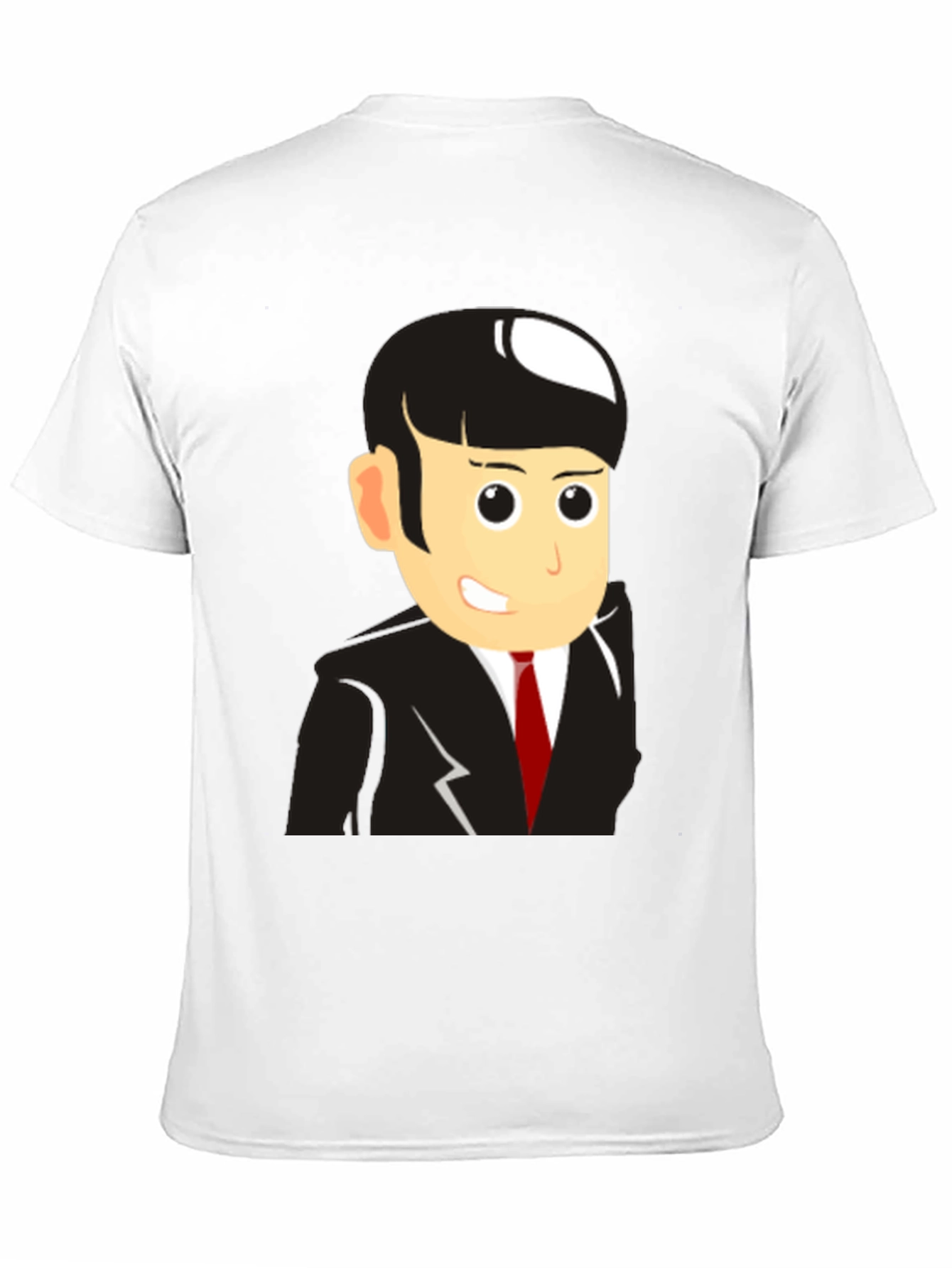 Cartoon Businessman Black T-Shirt
