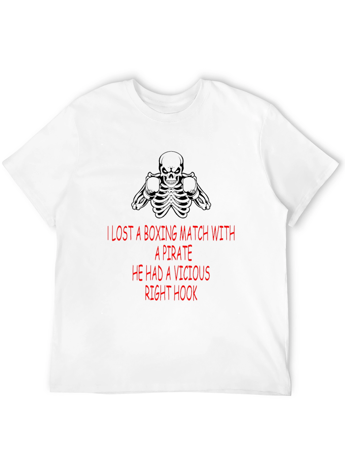 Boxing Pirate Hook T-Shirt - Black Graphic Tee