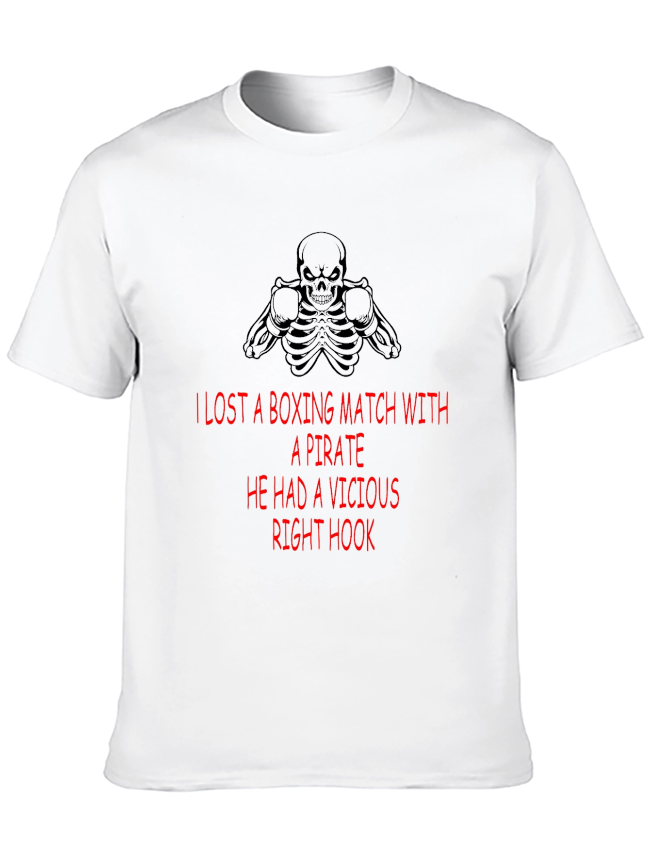 Boxing Pirate Hook T-Shirt - Black Graphic Tee