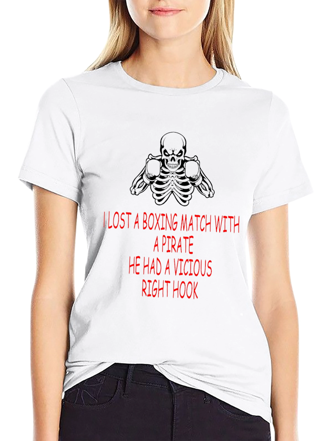 Boxing Pirate Hook T-Shirt - Black Graphic Tee
