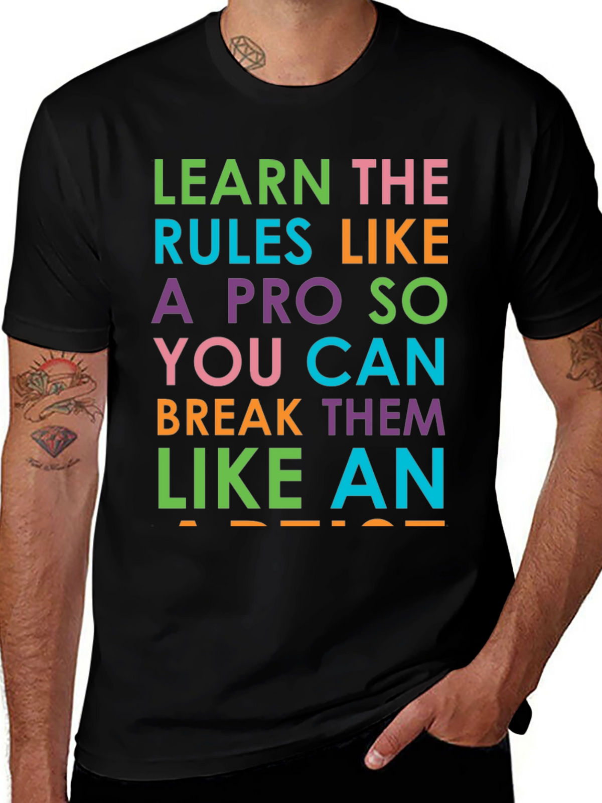 Learn the Rules Funny Graphic Tee