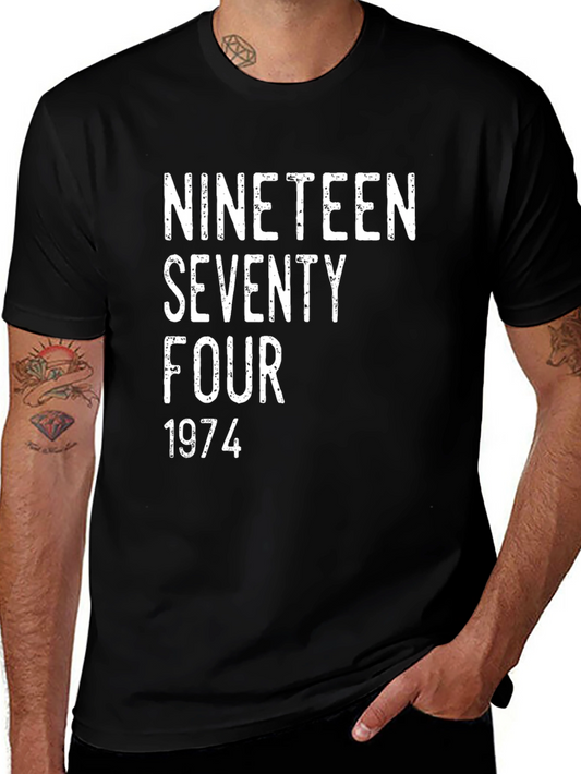 1974 Vintage Style Black T-Shirt
