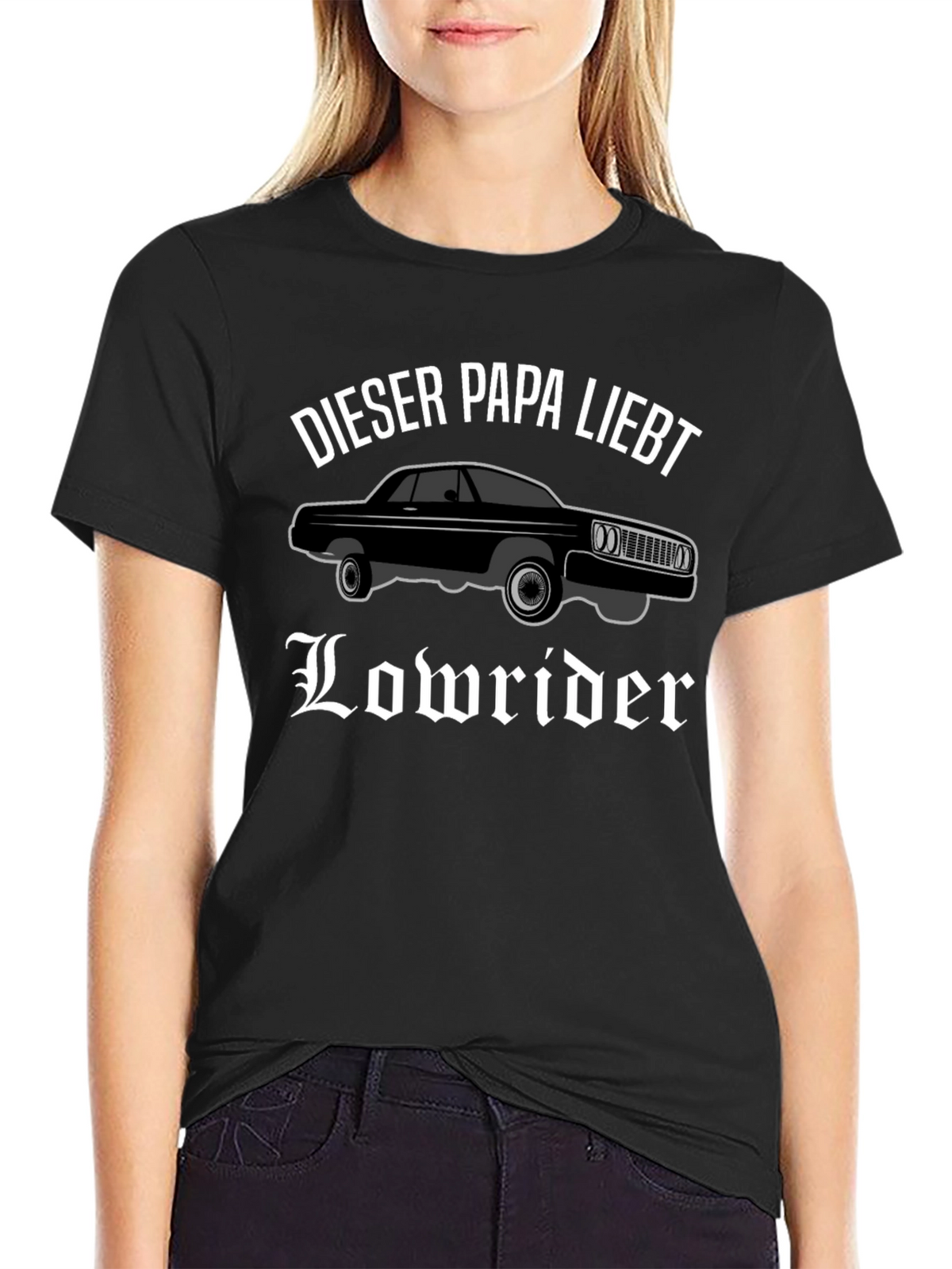 Lowrider Dad T-Shirt - Black Car Lover Tee