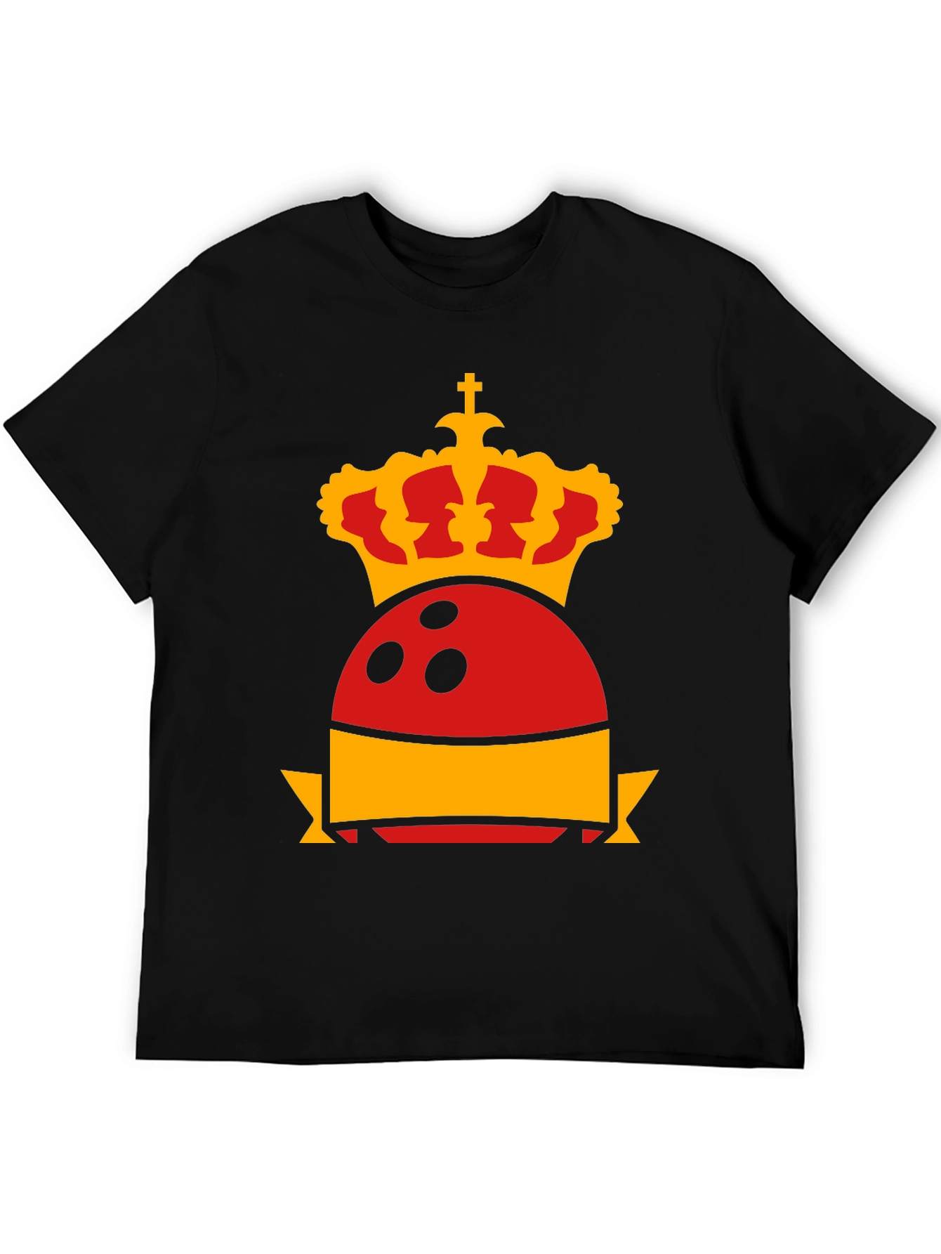 Royal Bowling T-Shirt - Crown & Bowling Ball Graphic
