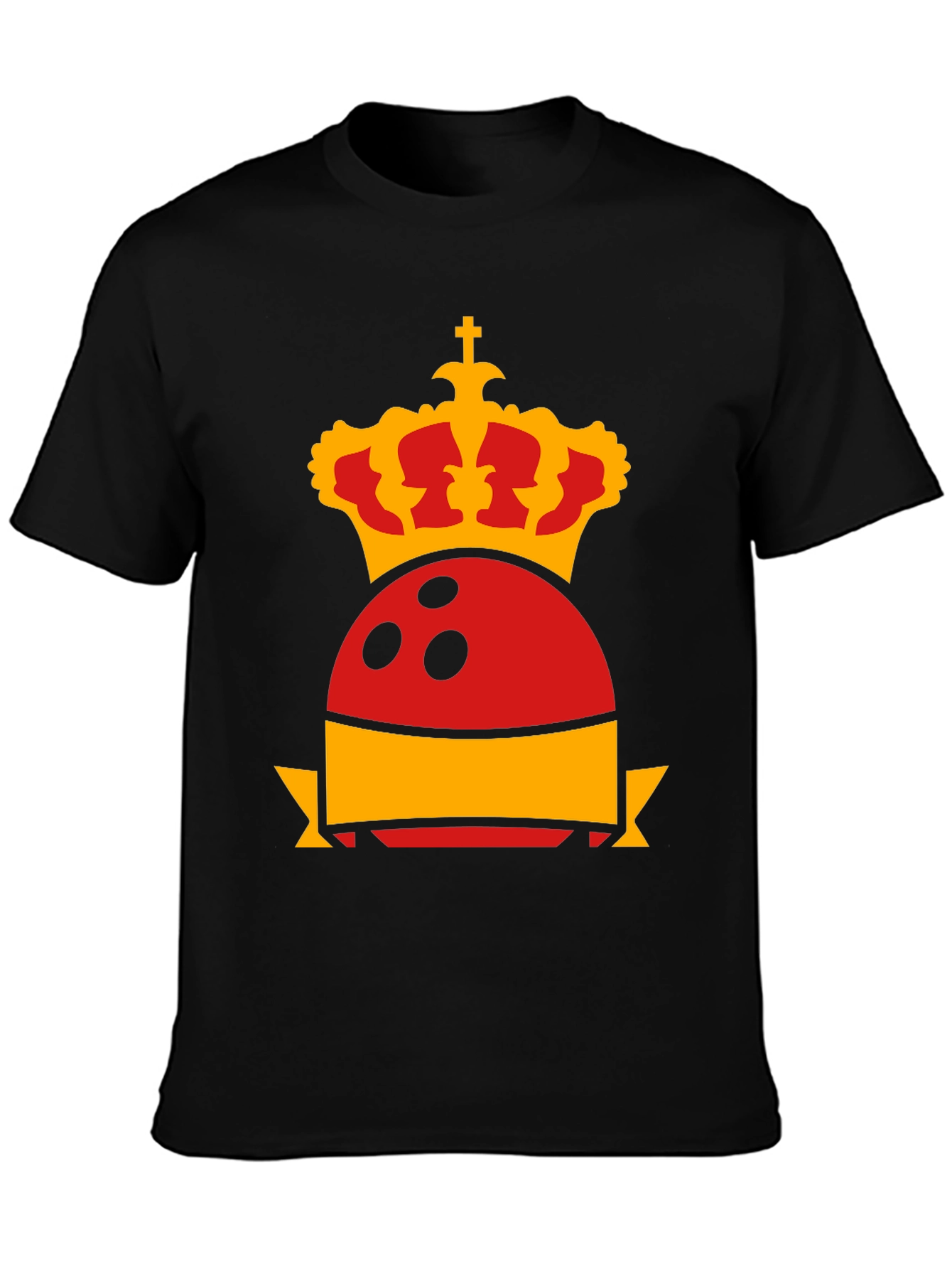 Royal Bowling T-Shirt - Crown & Bowling Ball Graphic
