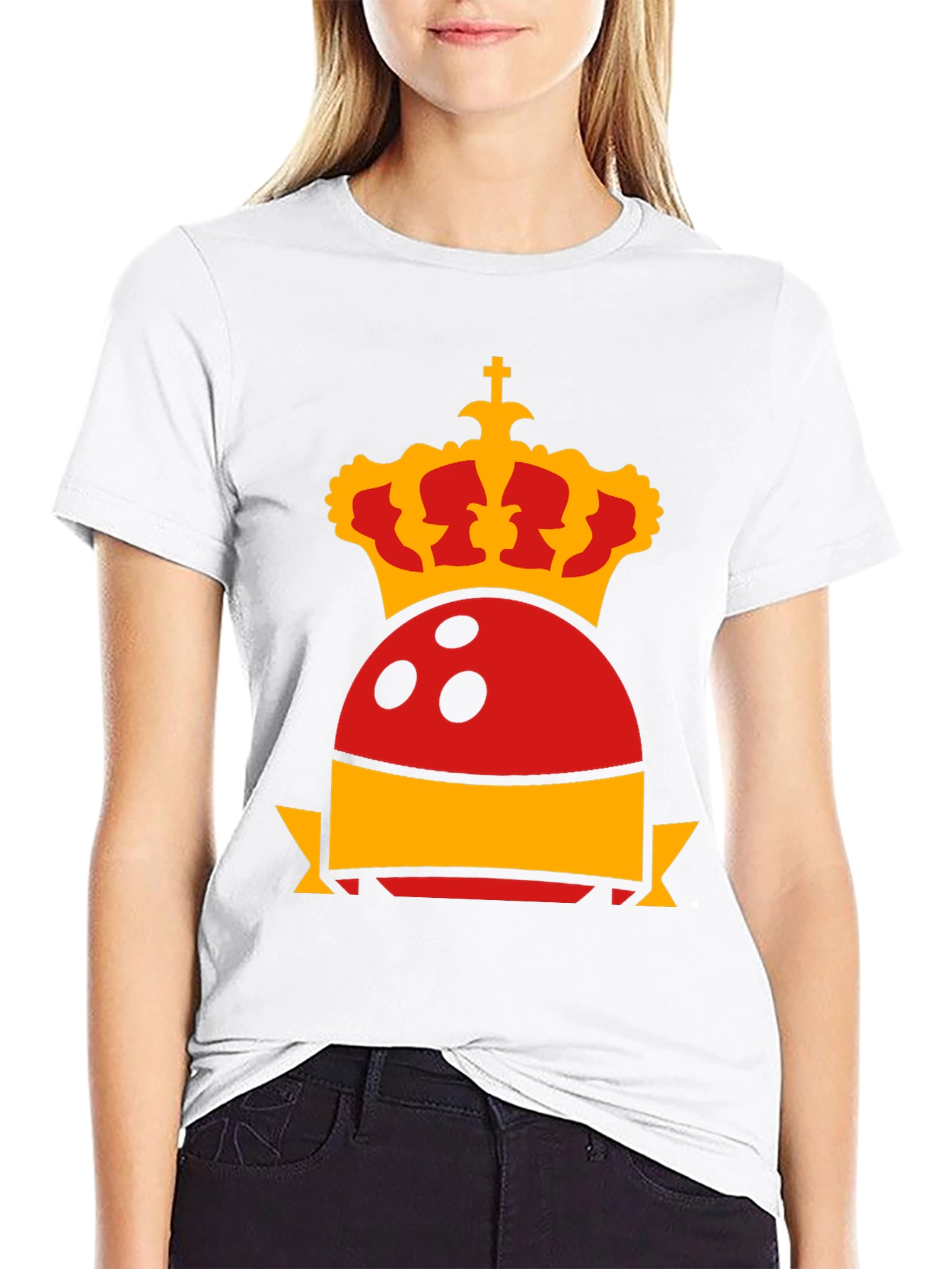 Royal Bowling T-Shirt - Crown & Bowling Ball Graphic