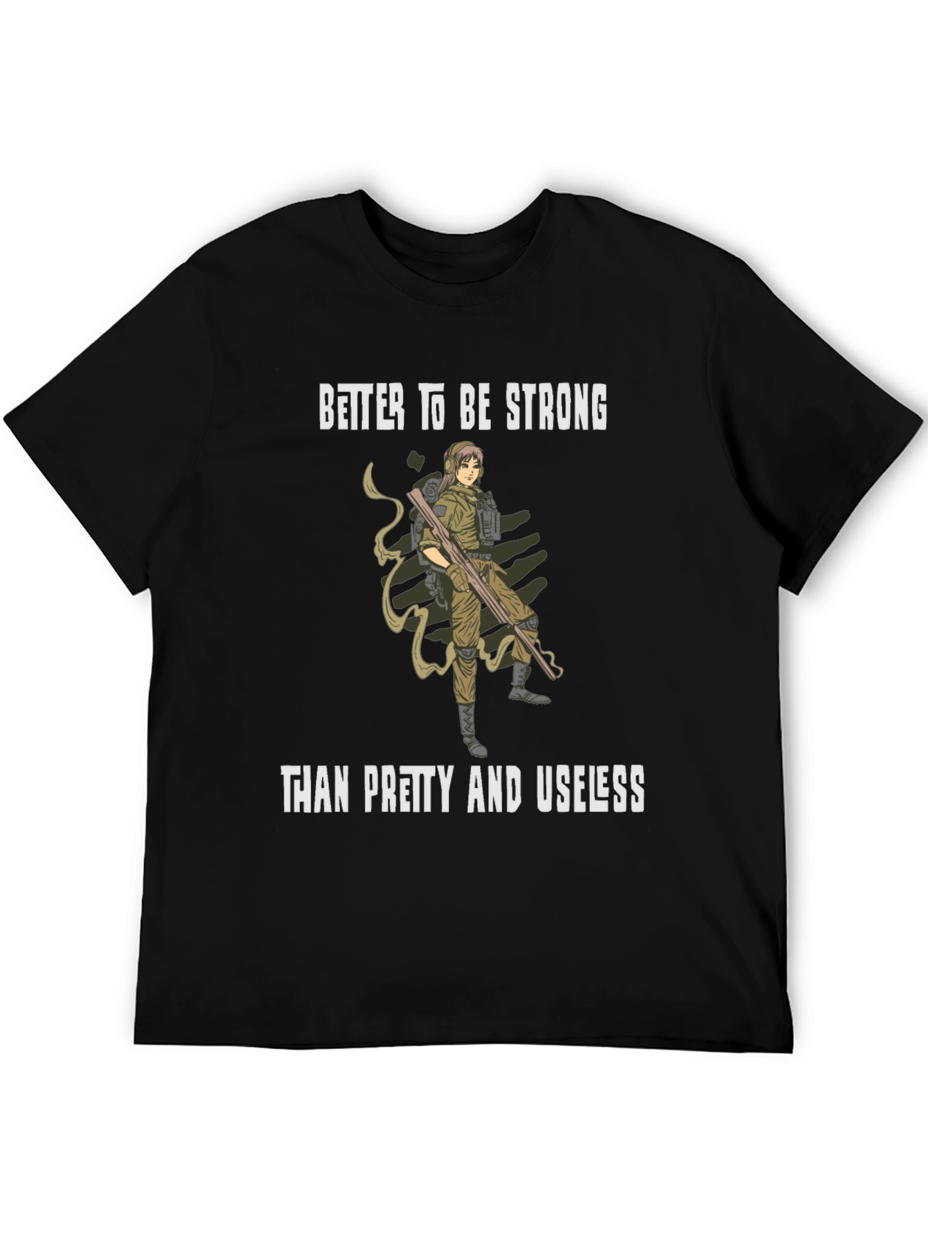 Strong Woman Graphic Tee - Black