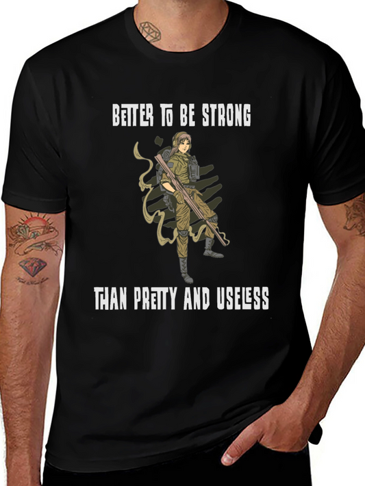 Strong Woman Graphic Tee - Black
