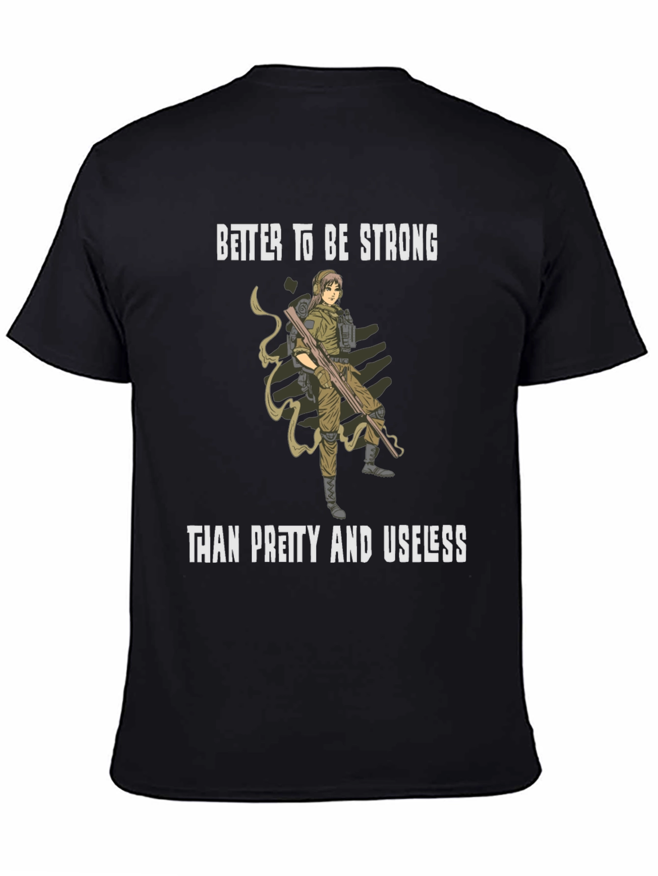 Strong Woman Graphic Tee - Black