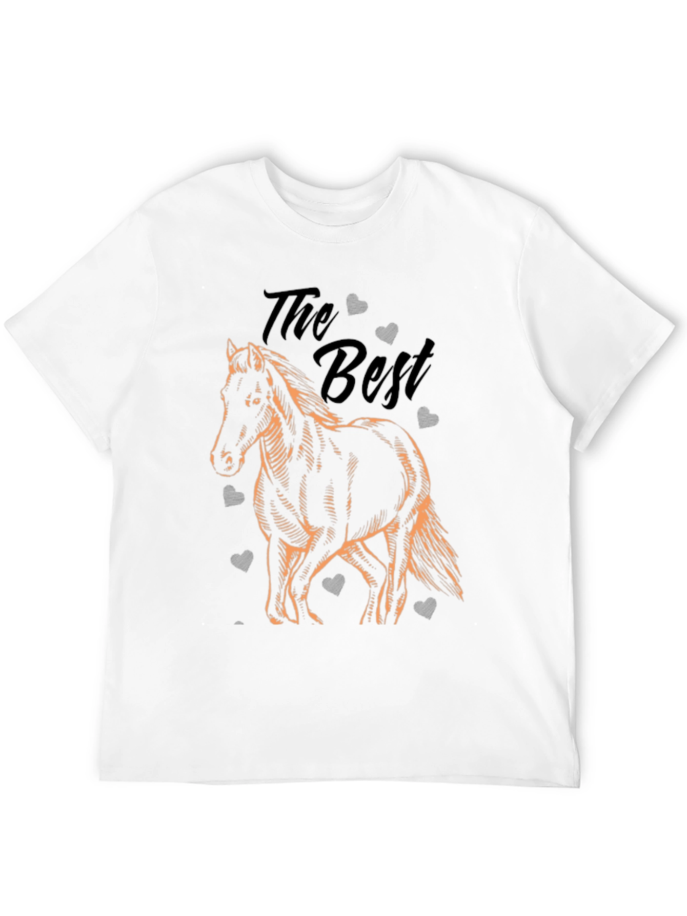 The Best Horse Graphic Black T-Shirt