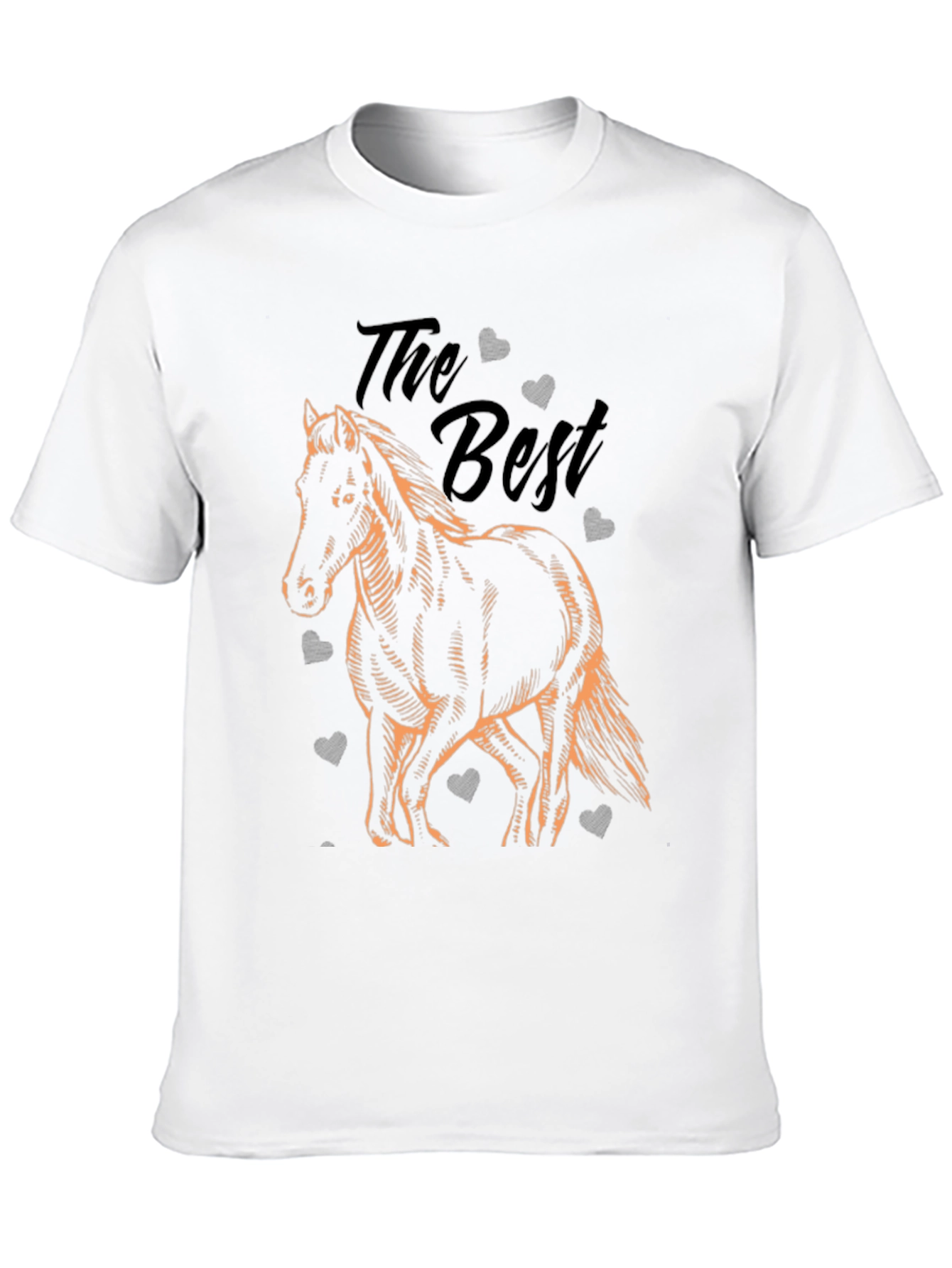 The Best Horse Graphic Black T-Shirt