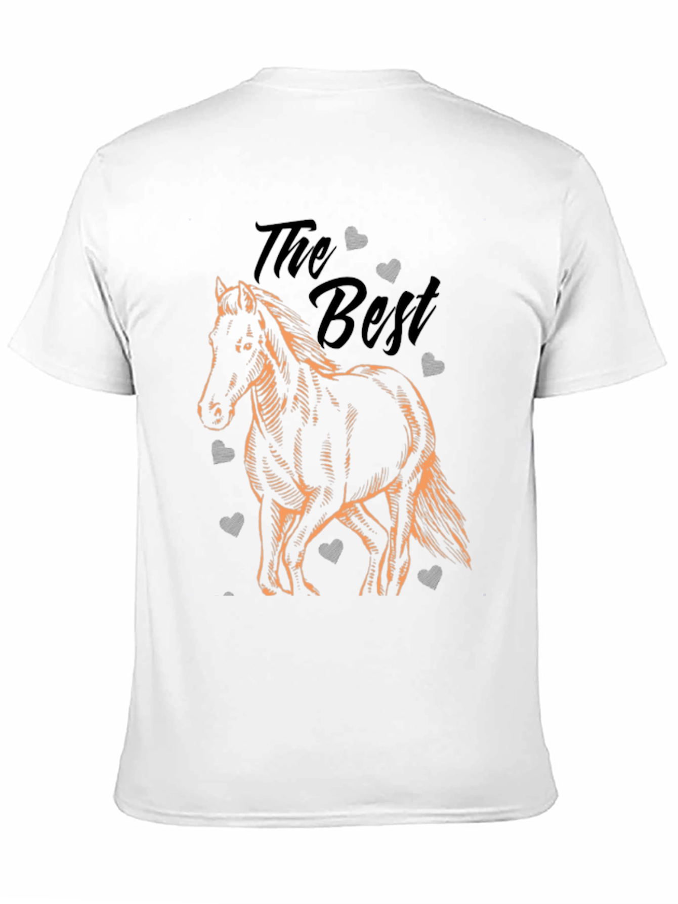 The Best Horse Graphic Black T-Shirt