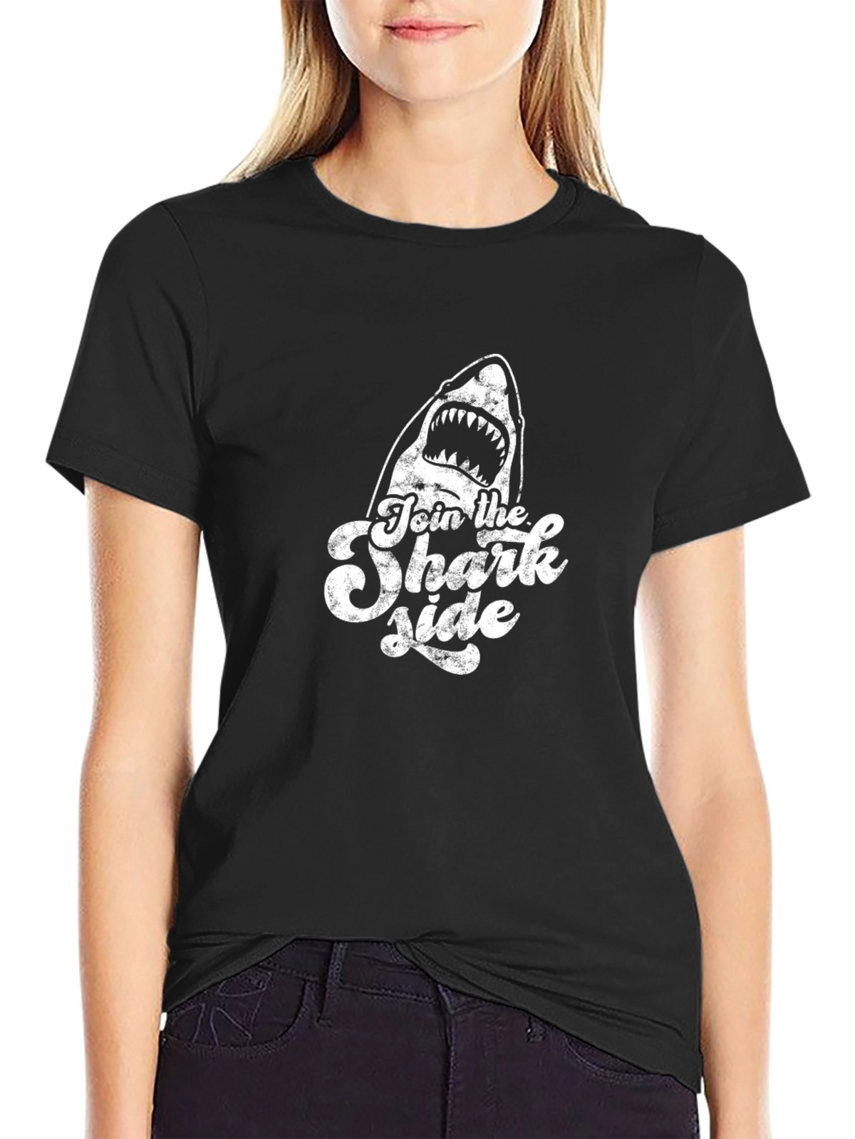 Join the Shark Side Mens Black T-Shirt