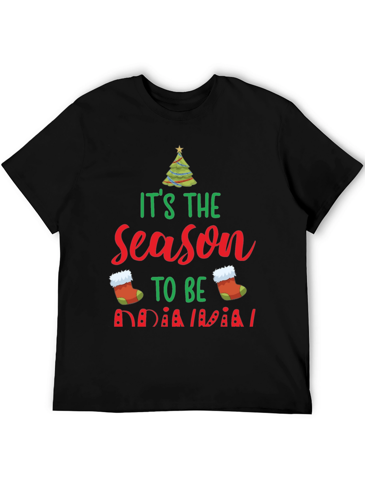 Festive Its the Season Christmas Graphic Tee