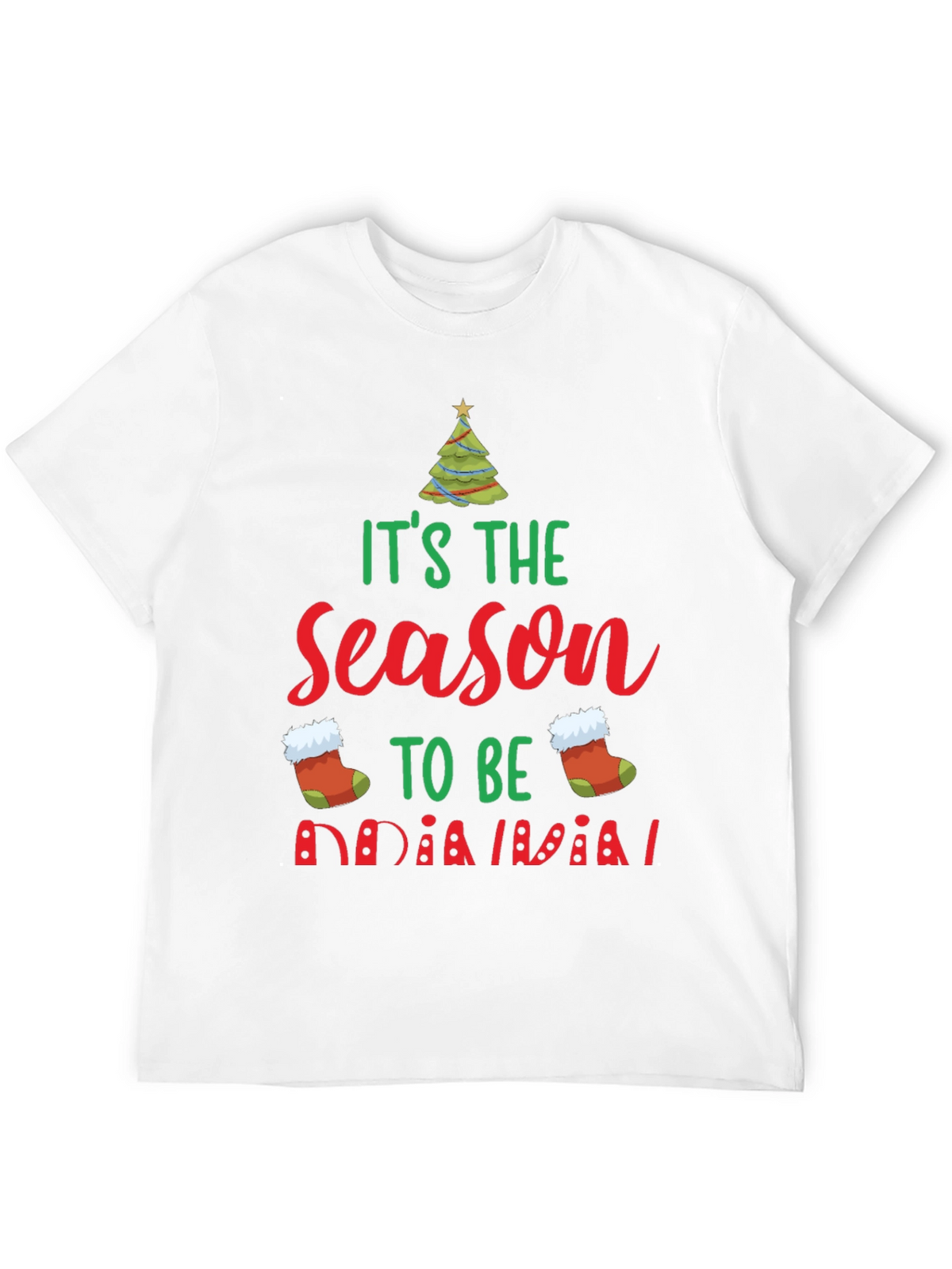 Festive Its the Season Christmas Graphic Tee
