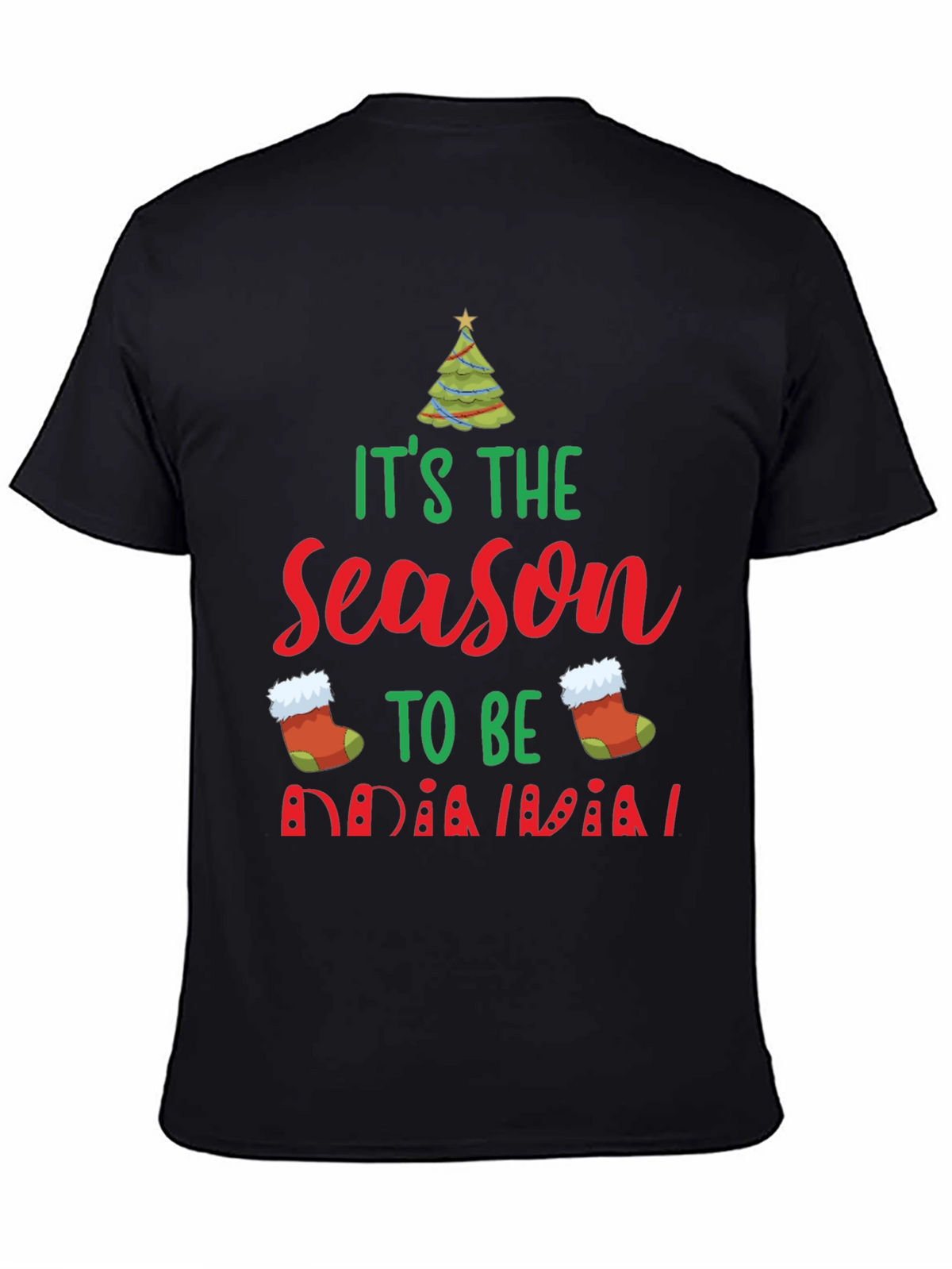 Festive Its the Season Christmas Graphic Tee