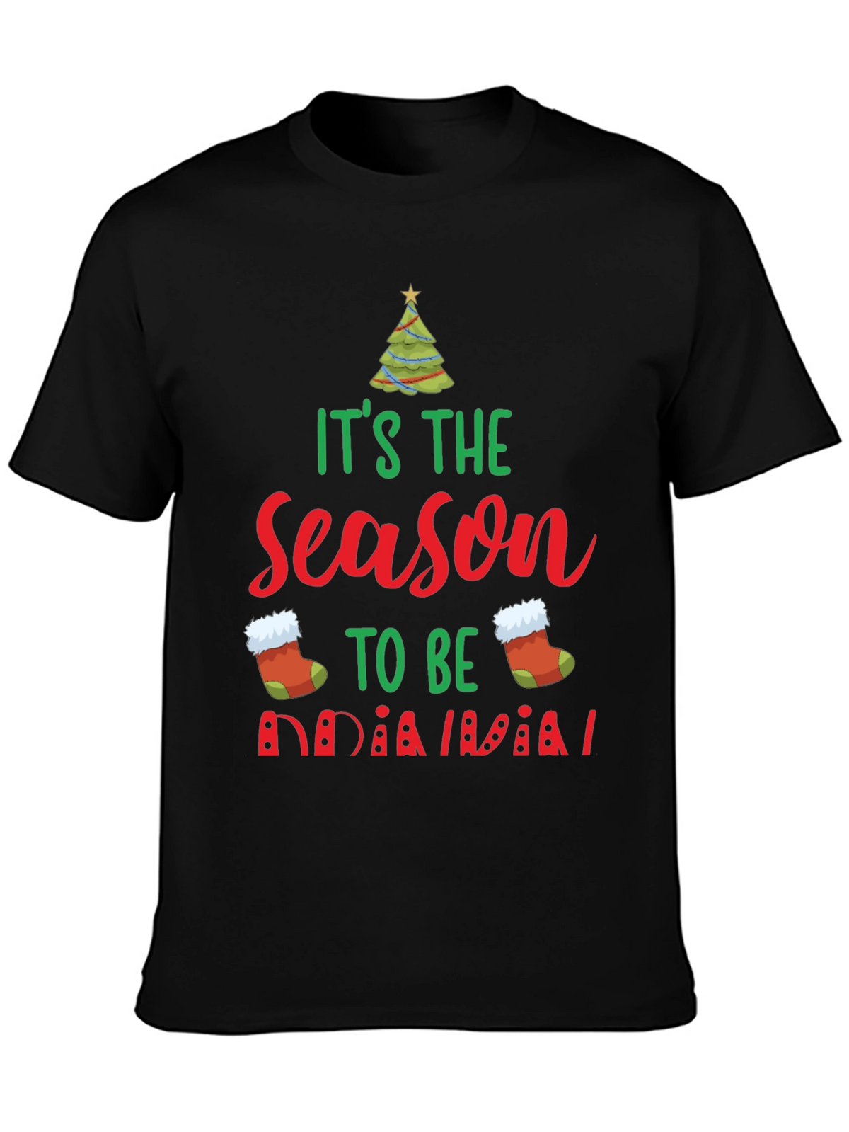 Festive Its the Season Christmas Graphic Tee