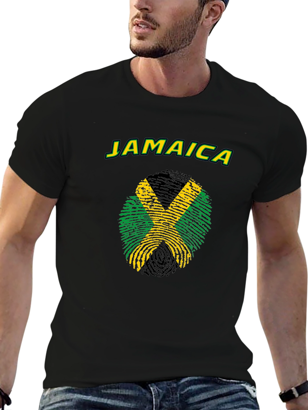 Jamaica Fingerprint Flag T-Shirt