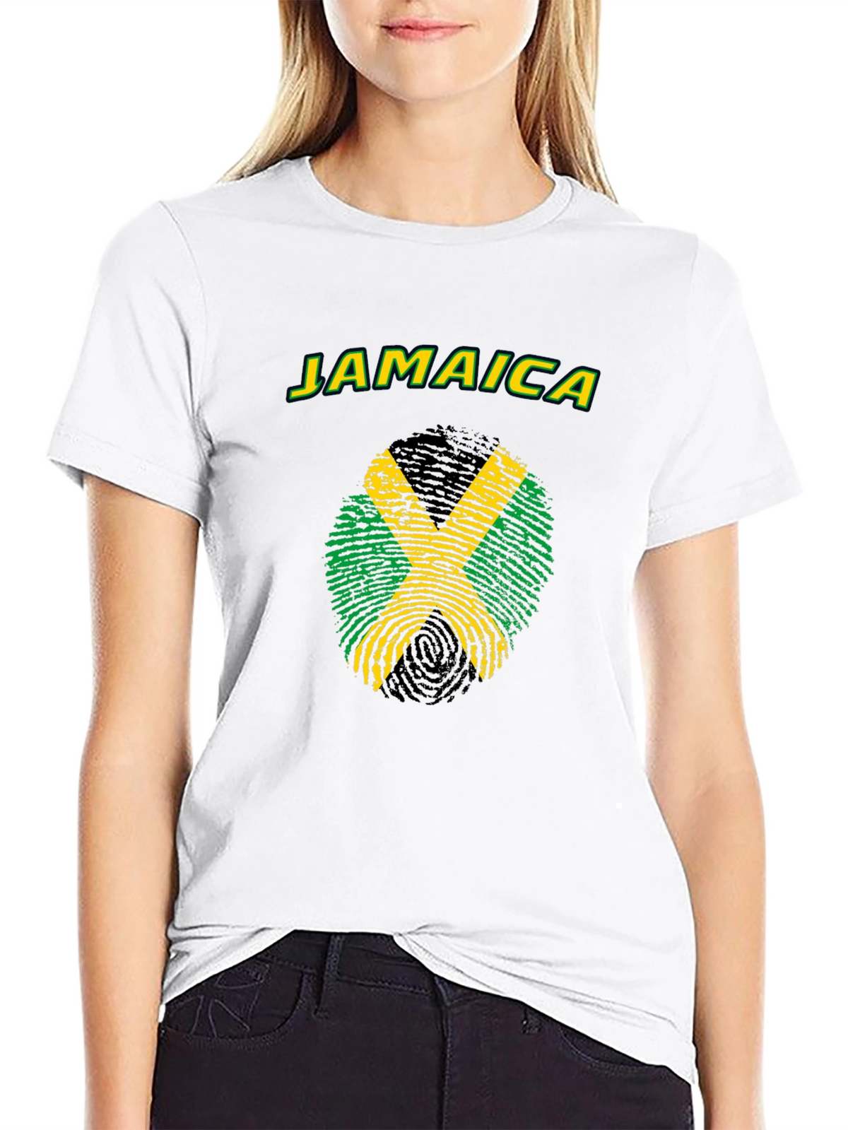 Jamaica Fingerprint Flag T-Shirt