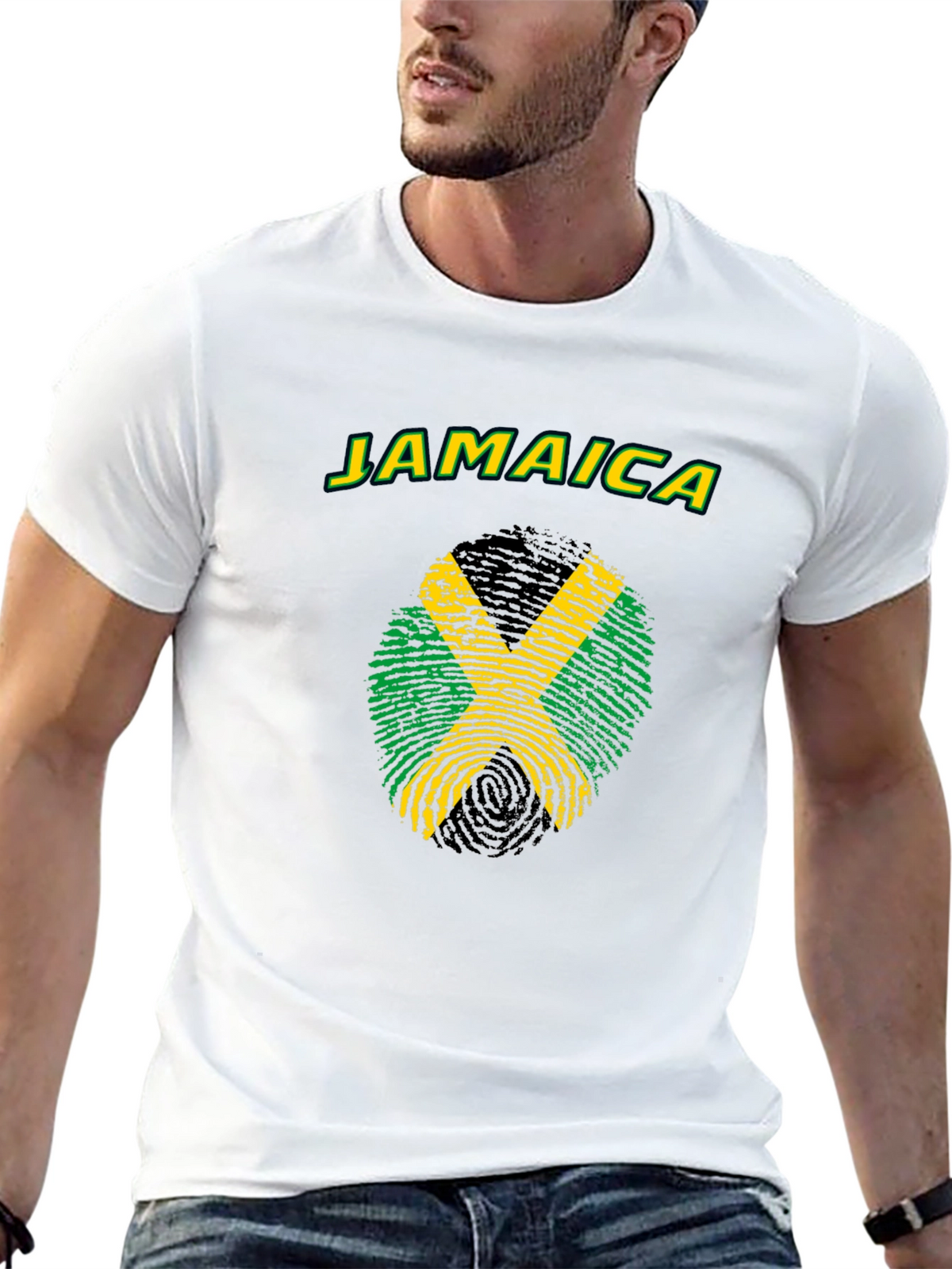Jamaica Fingerprint Flag T-Shirt