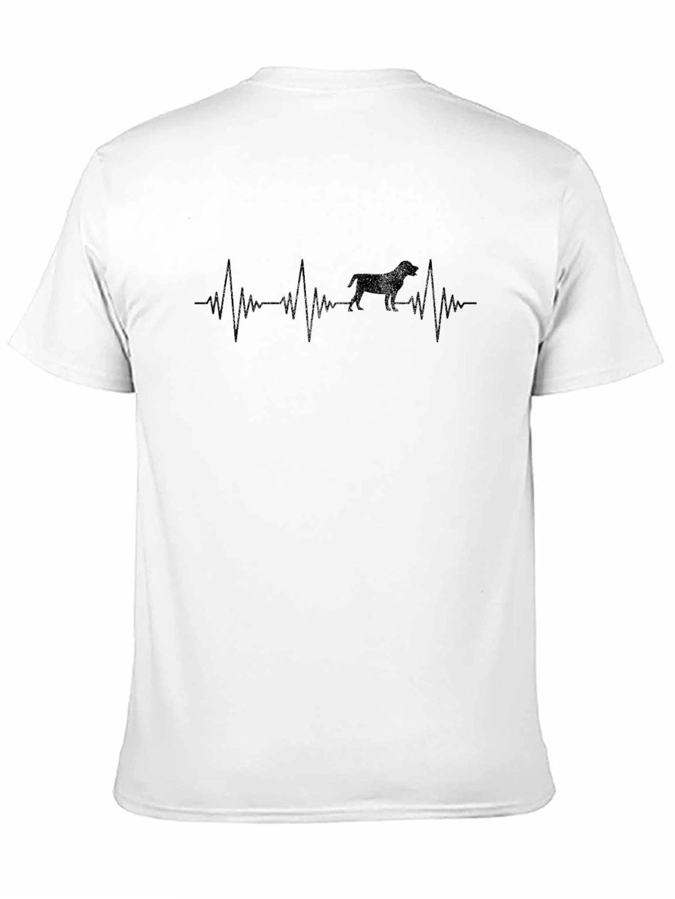 Dog Heartbeat T-Shirt - Mens Black Tee