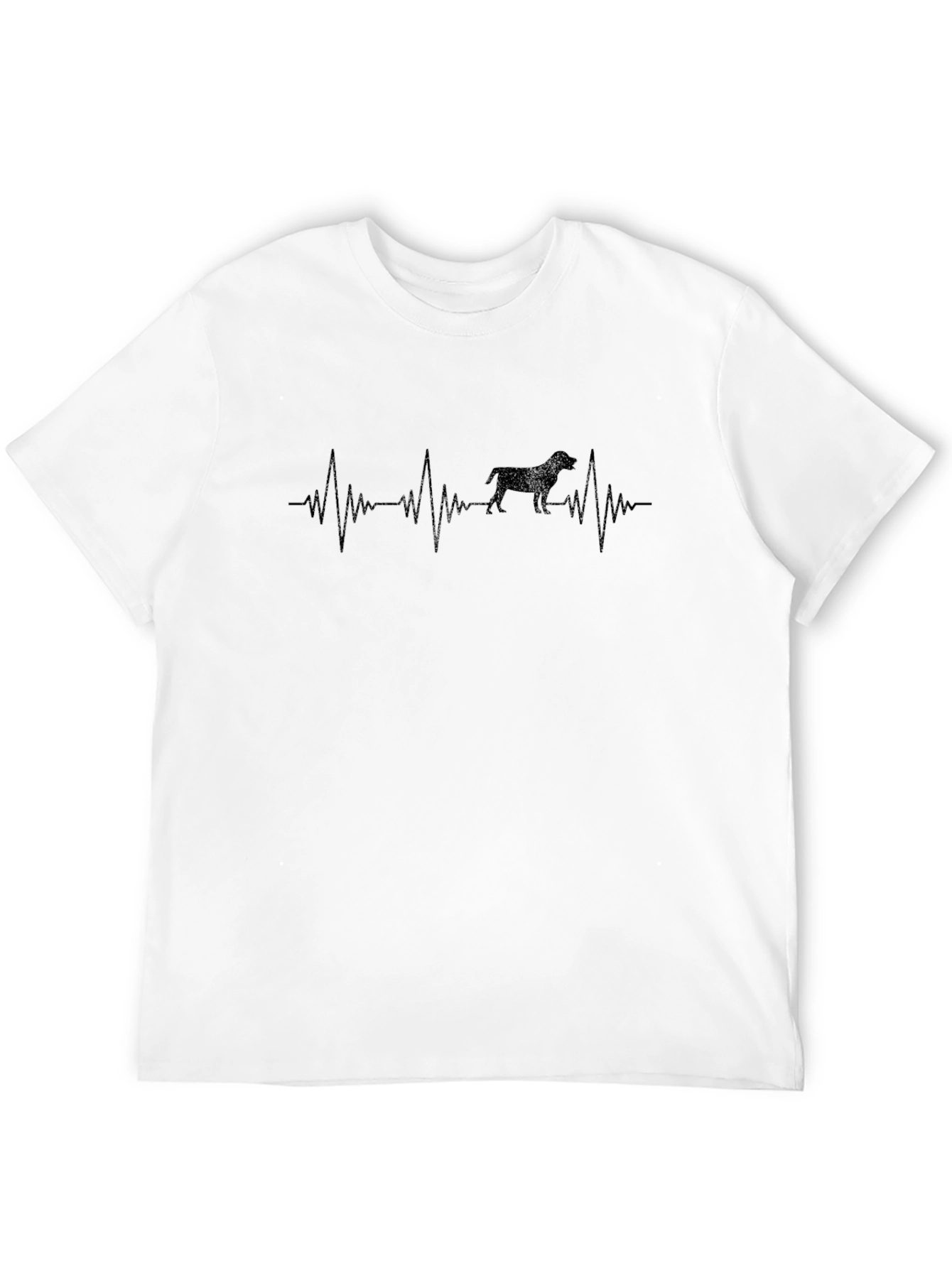 Dog Heartbeat T-Shirt - Mens Black Tee