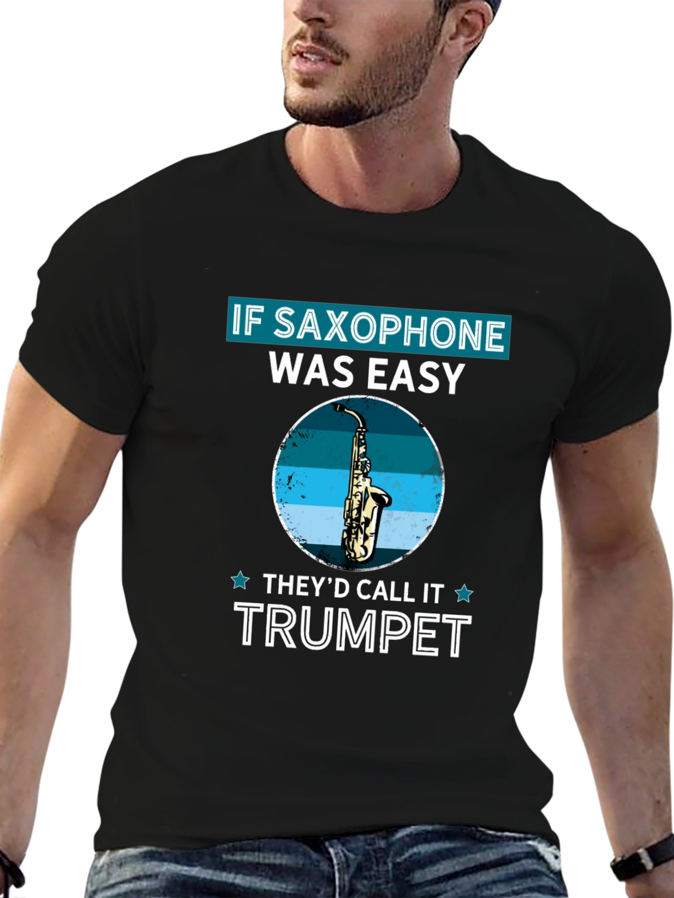 Saxophone vs Trumpet Graphic T-Shirt
