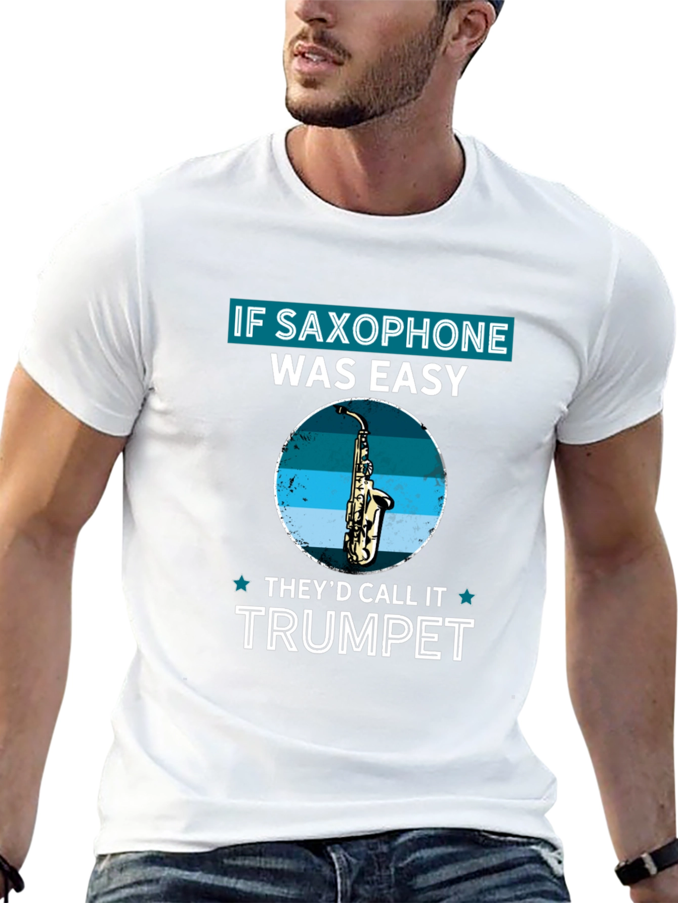Saxophone vs Trumpet Graphic T-Shirt