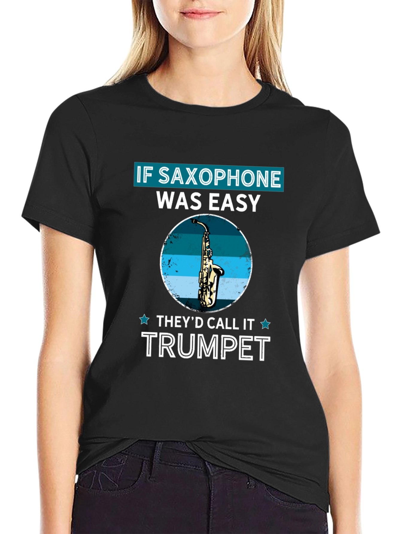 Saxophone vs Trumpet Graphic T-Shirt