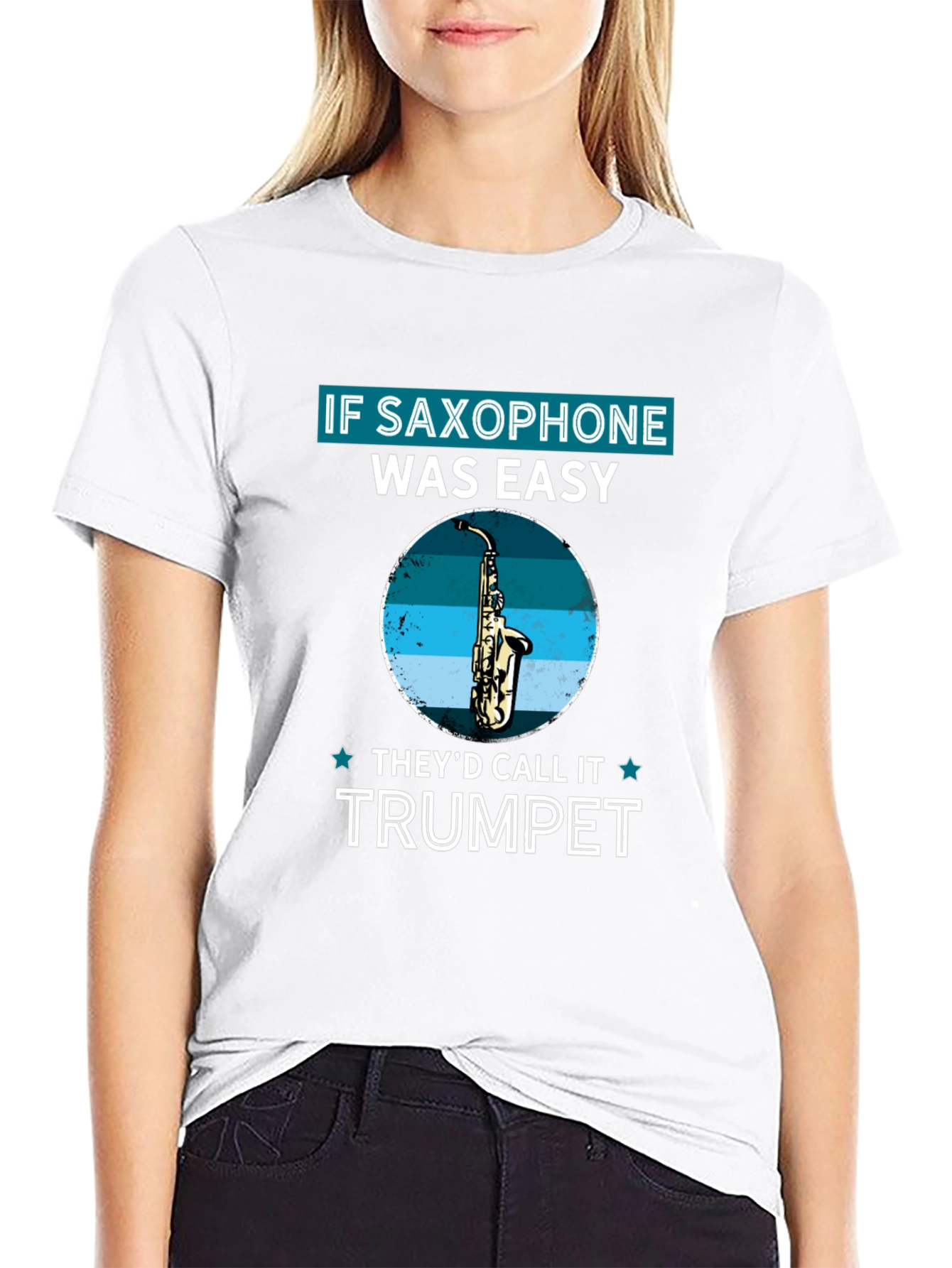 Saxophone vs Trumpet Graphic T-Shirt