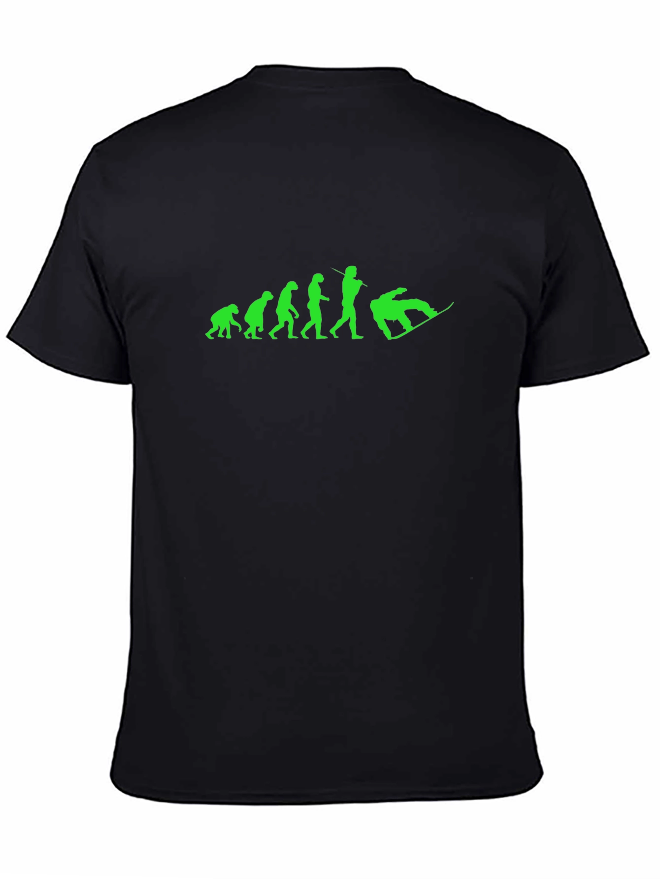 Snowboard Evolution Graphic Tee - Black Cotton T-Shirt