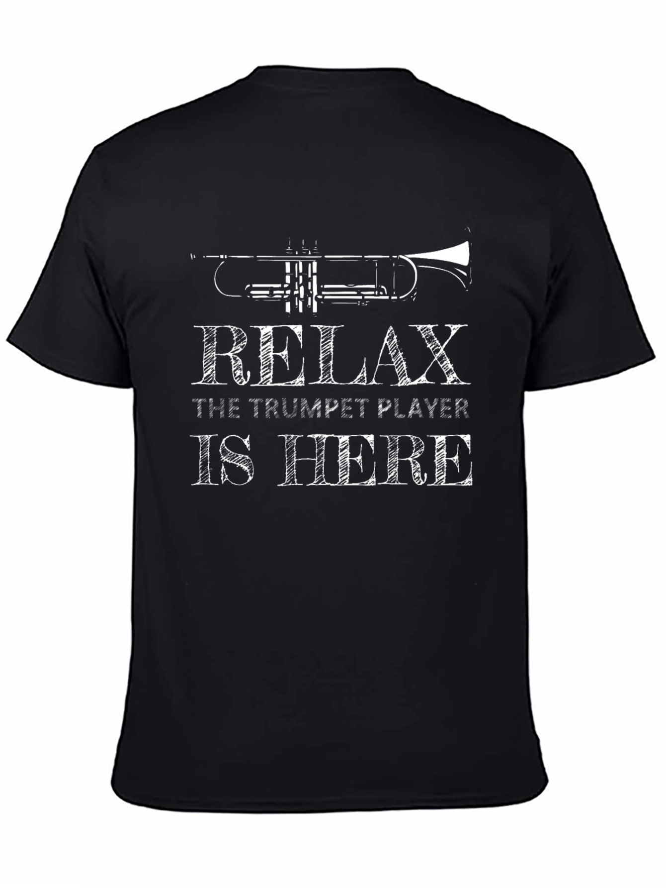 Relax Trumpet Player T-Shirt - Black