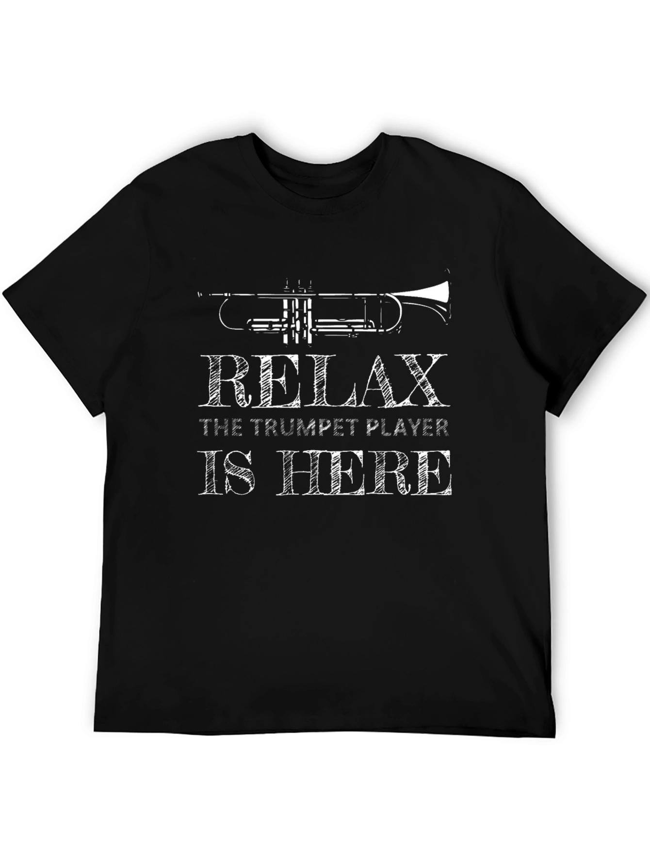 Relax Trumpet Player T-Shirt - Black