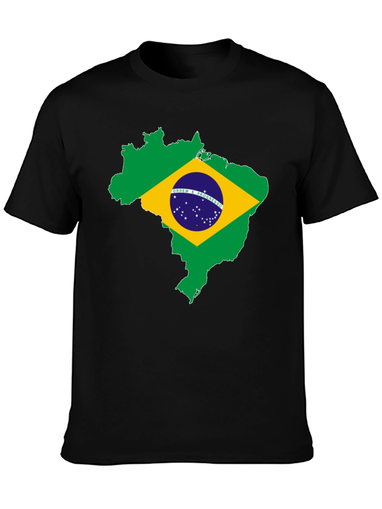 Brazil Flag Map T-Shirt