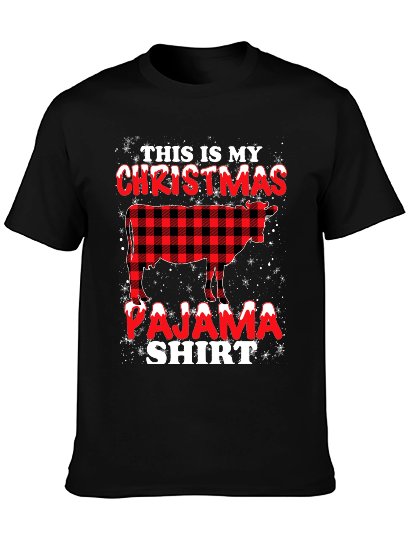 Christmas Cow Pajama Shirt