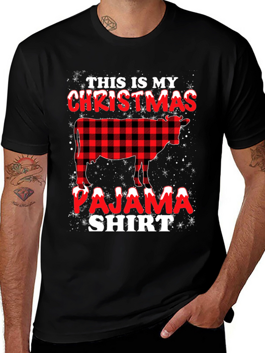 Christmas Cow Pajama Shirt