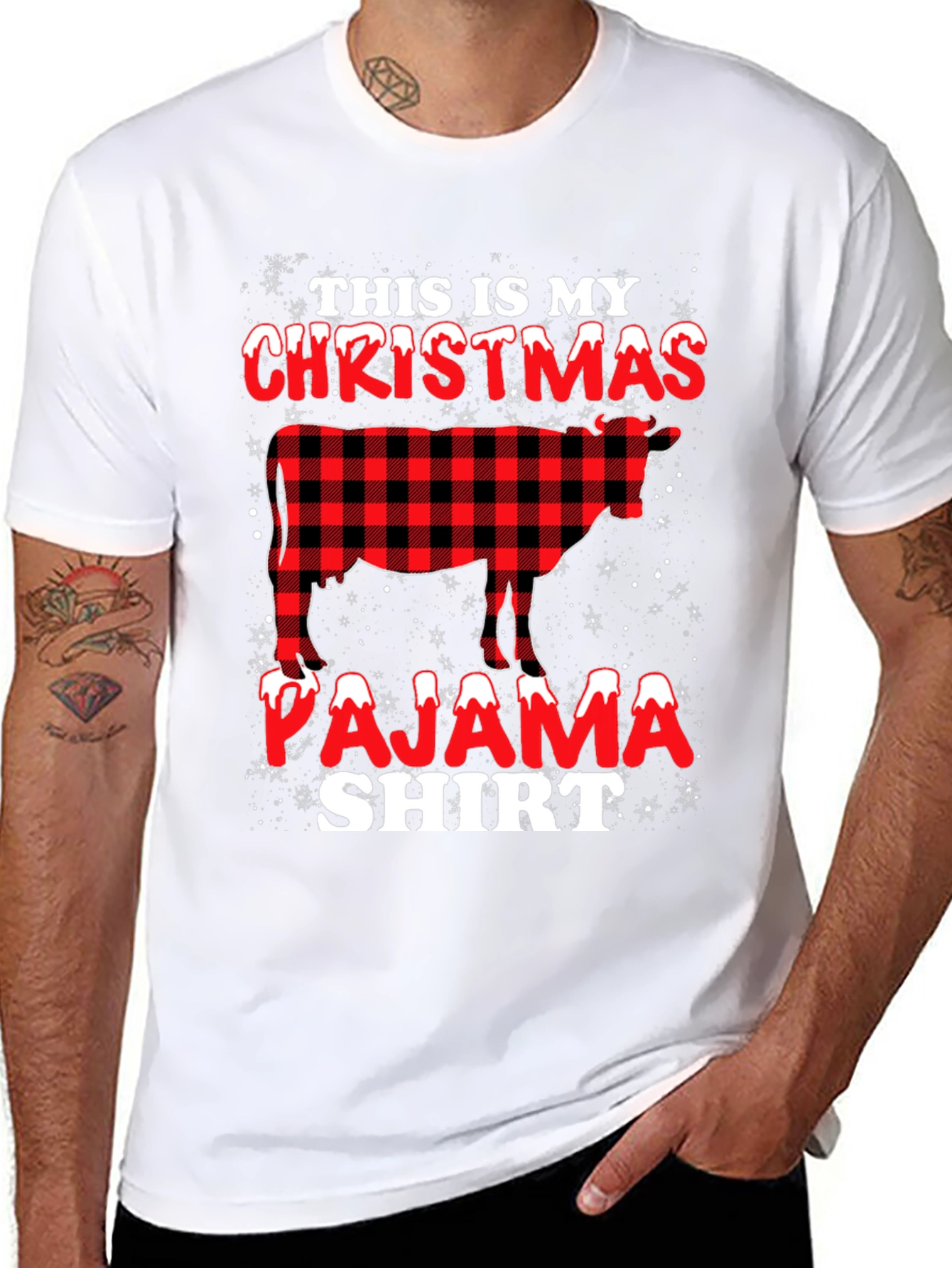 Christmas Cow Pajama Shirt