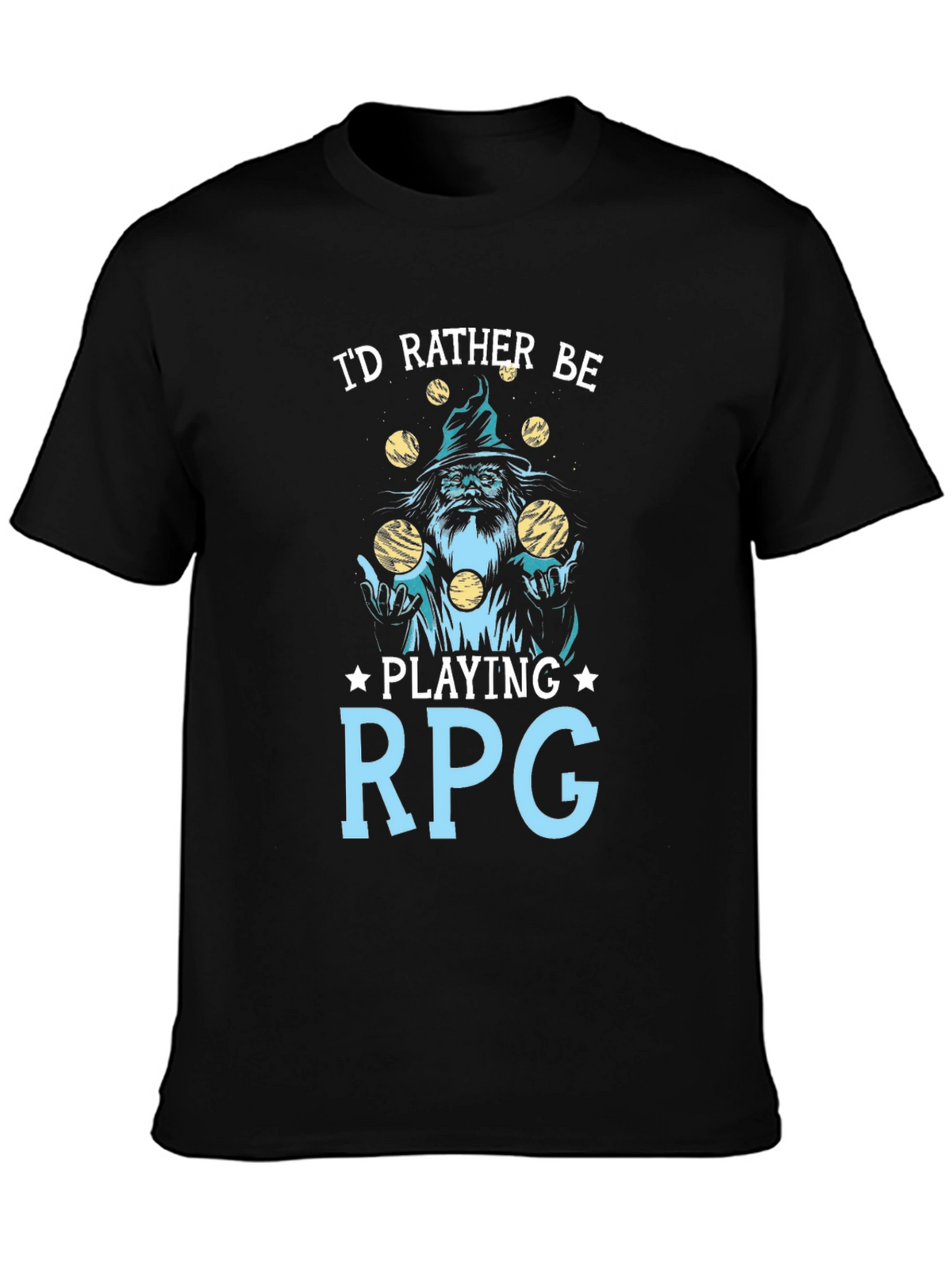 Id Rather Be Playing RPG T-Shirt - Black