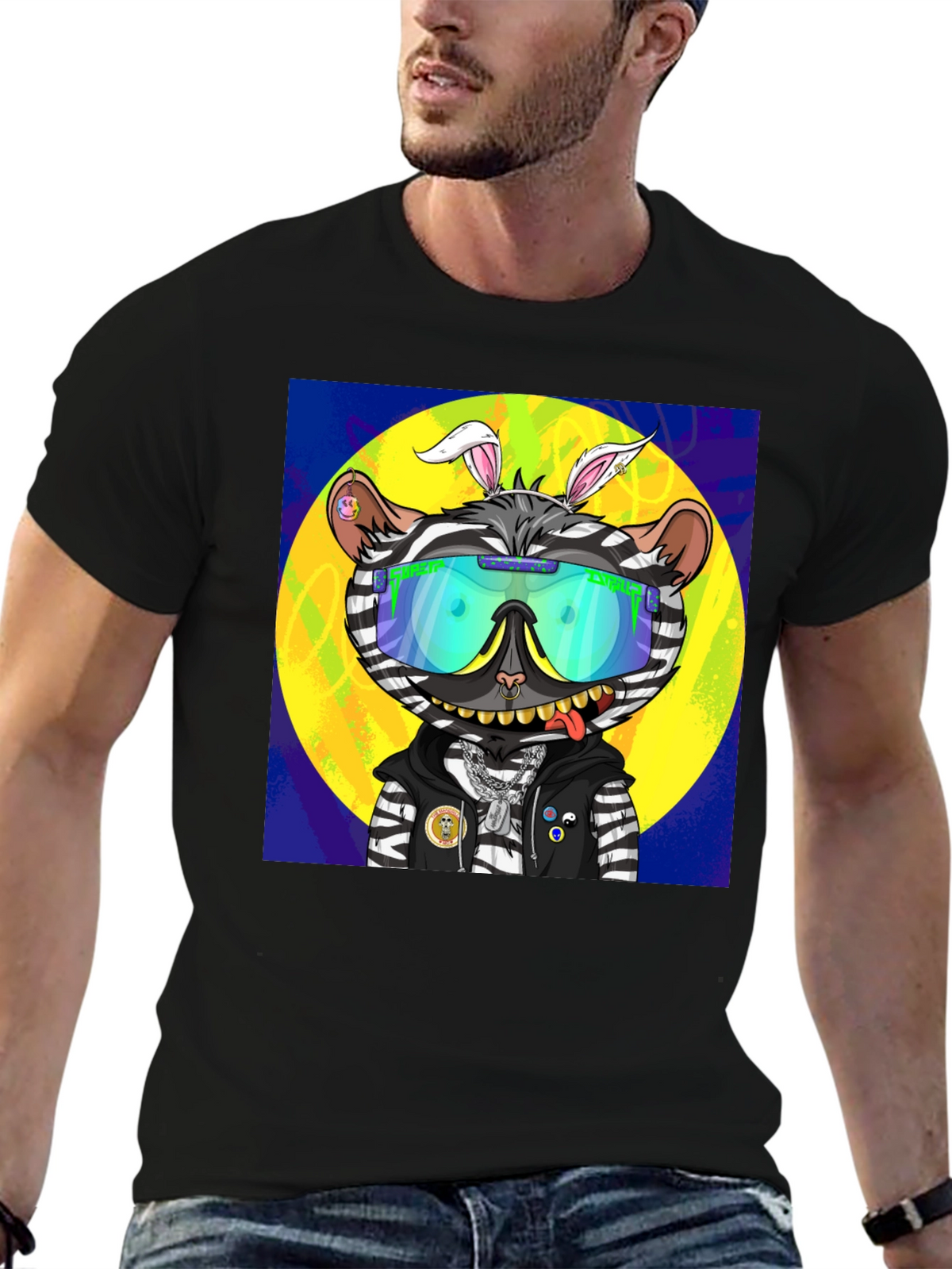 Funky Zebra Cartoon T-Shirt