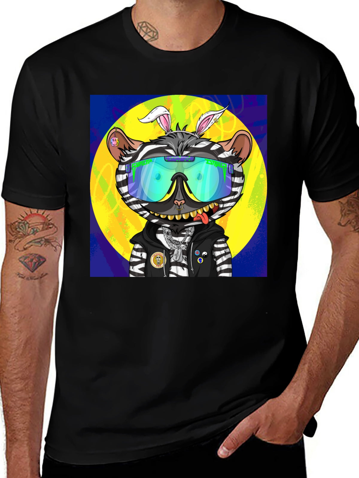 Funky Zebra Cartoon T-Shirt