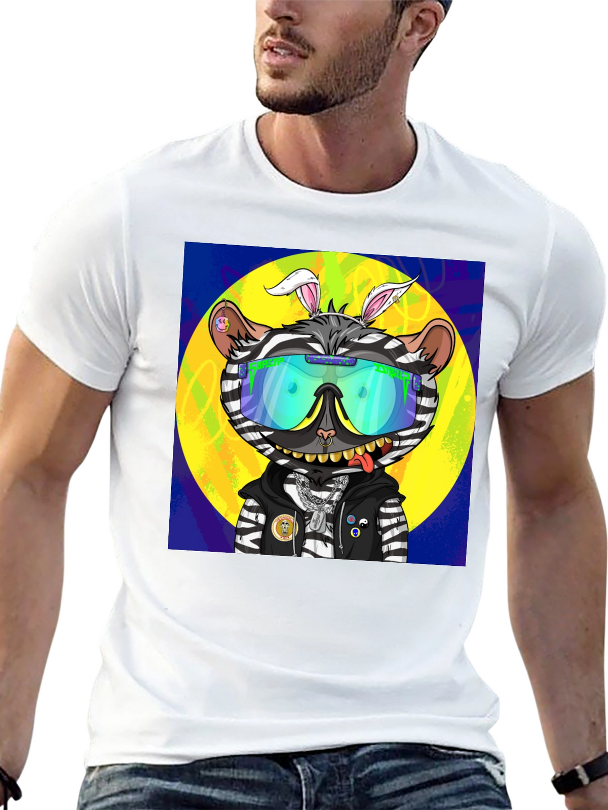 Funky Zebra Cartoon T-Shirt