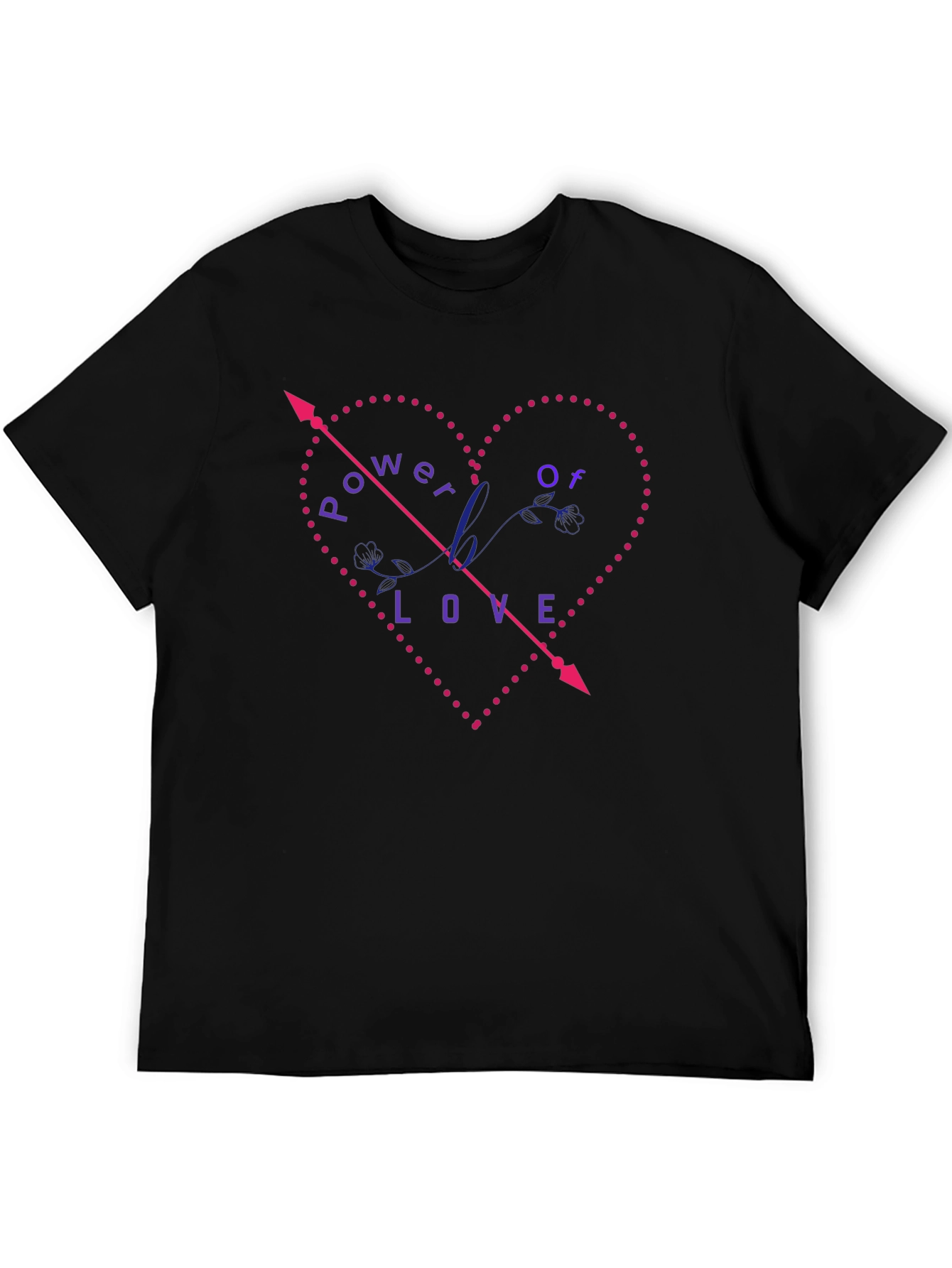 Power of Love Graphic Tee - Black