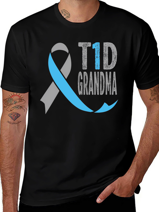 T1D Grandma Awareness T-Shirt - Type 1 Diabetes Support