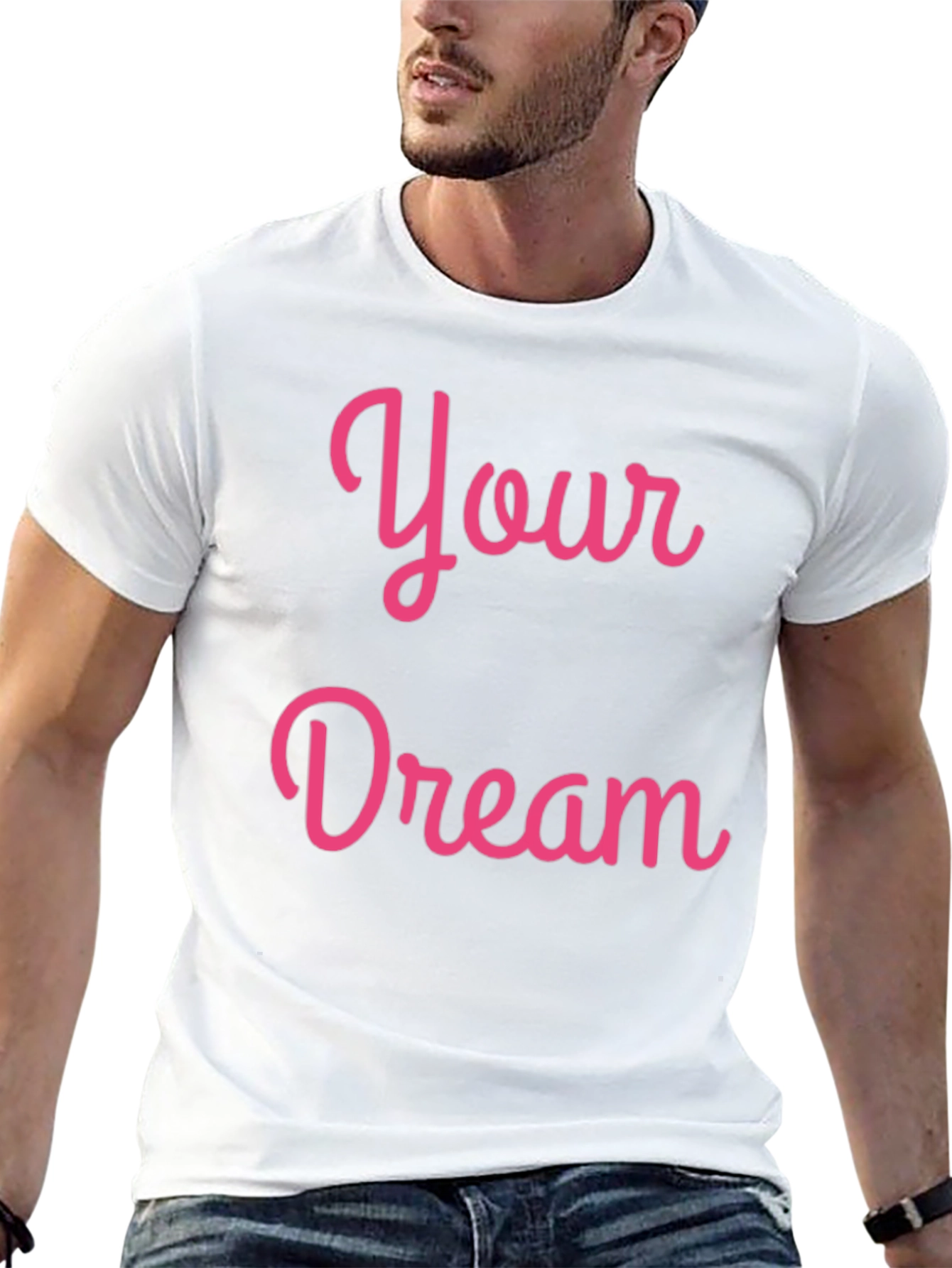 Your Dream Pink Script Black T-Shirt