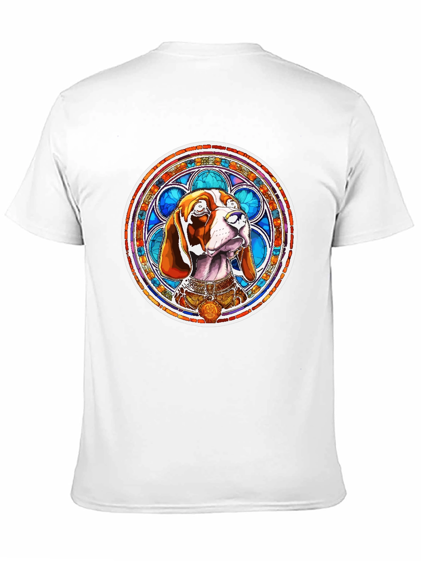 Dog Stained Glass Art T-Shirt
