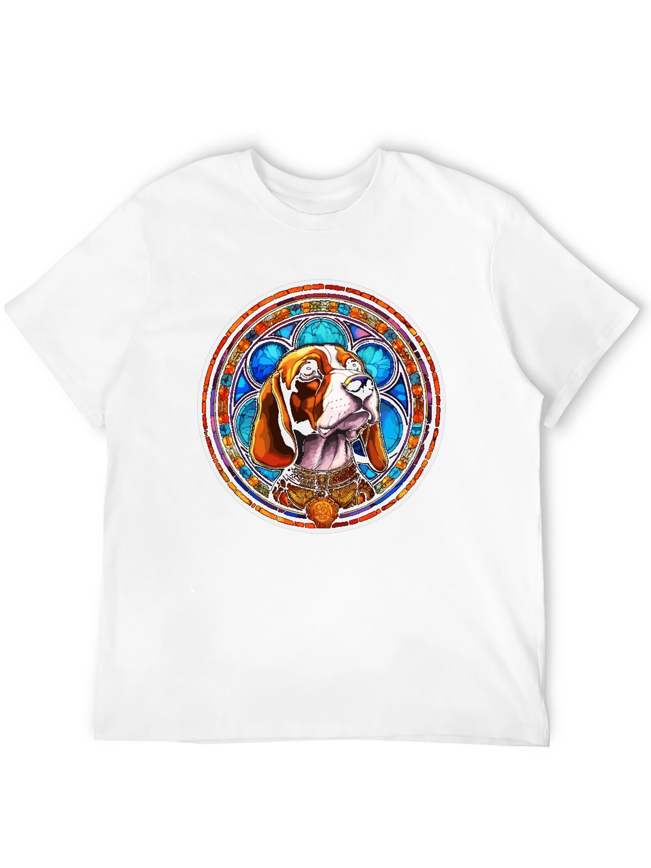 Dog Stained Glass Art T-Shirt