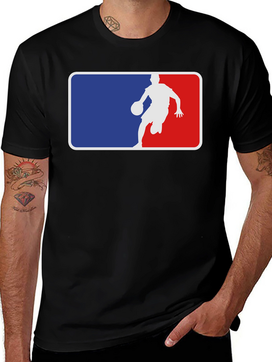 Basketball Player Logo Black T-Shirt