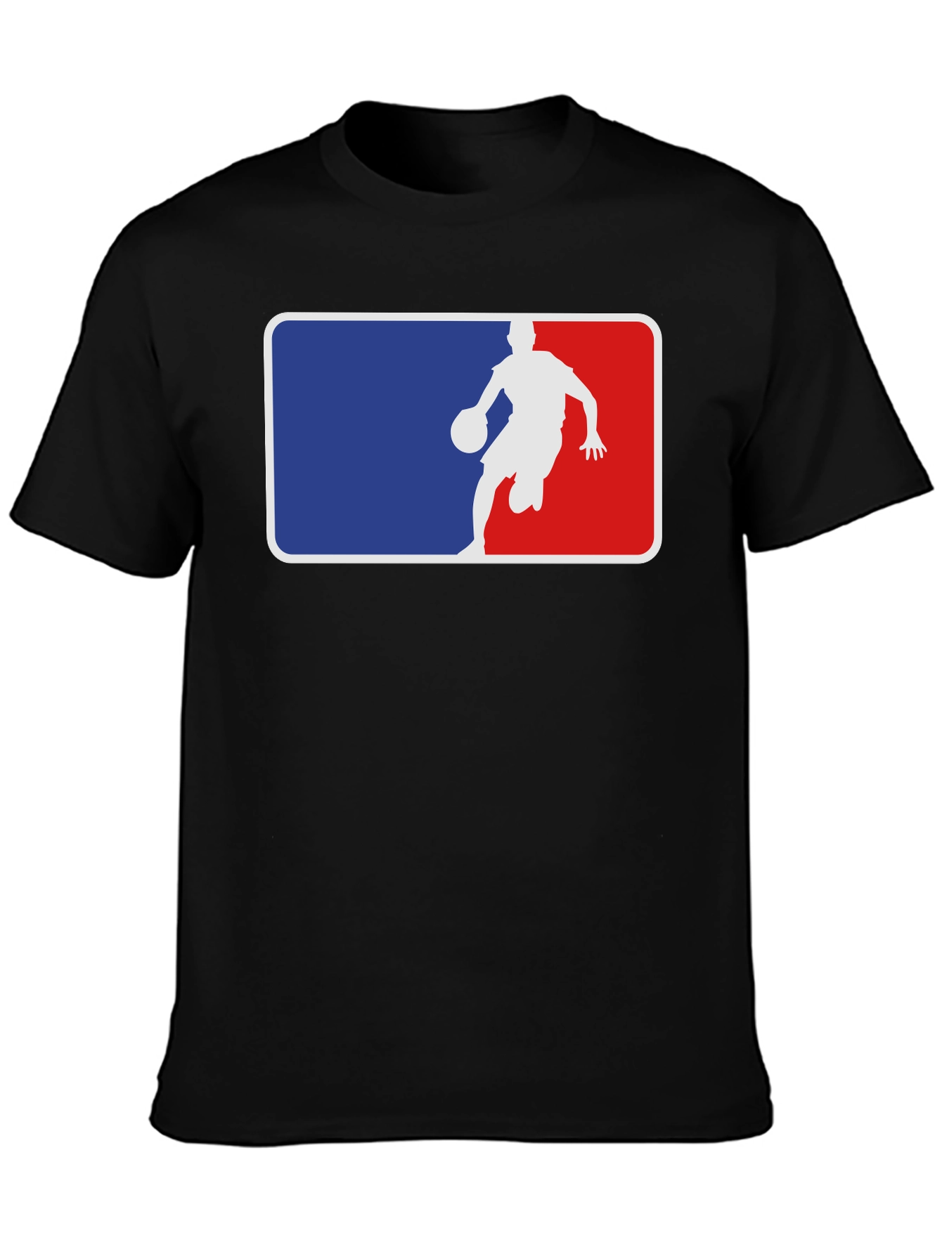 Basketball Player Logo Black T-Shirt